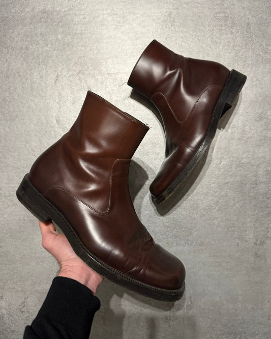 Balenciaga Brown Ultimate Minimalist Leather Boots (42,5) - 1