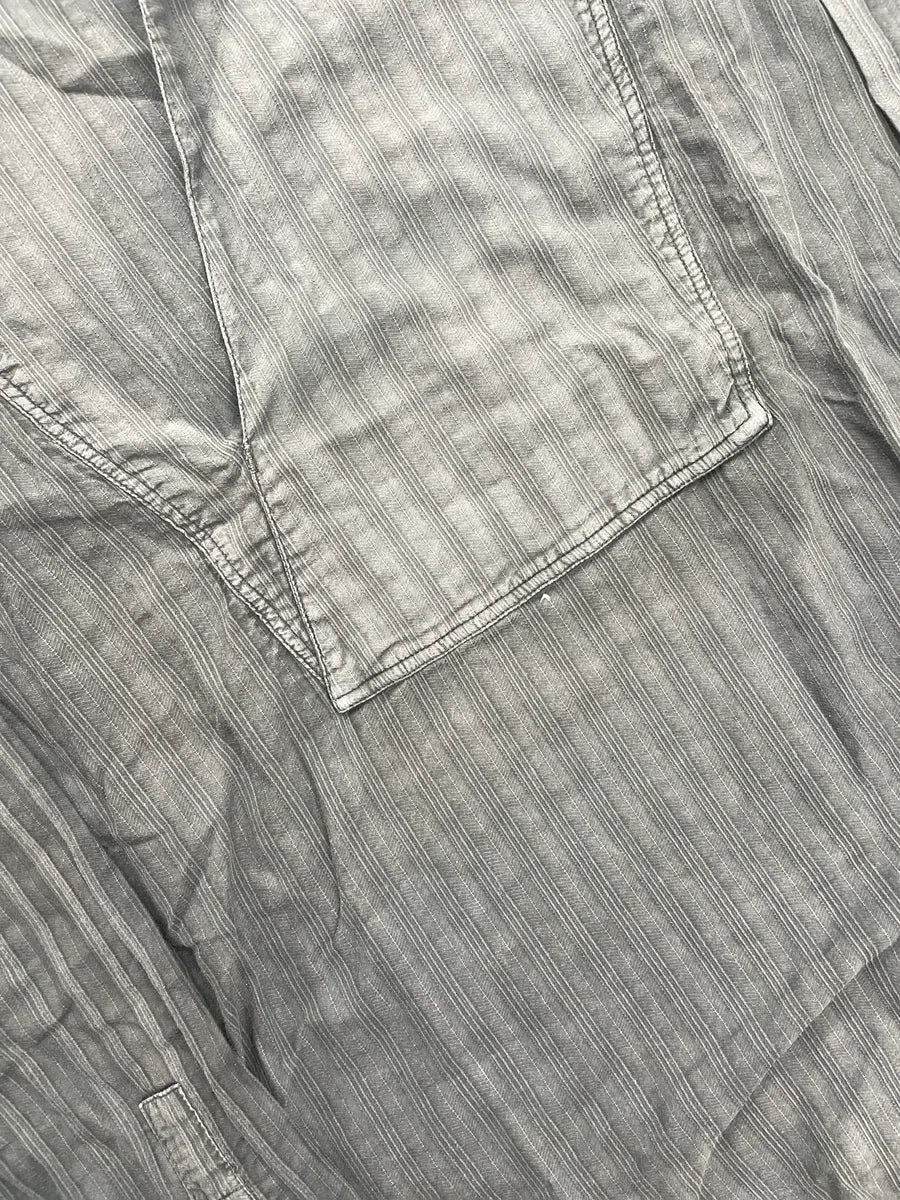 2000s Cavalli Dark Grey Textured Asymmetrical Stripe Tunisian Shirt BSYvFxgE 5