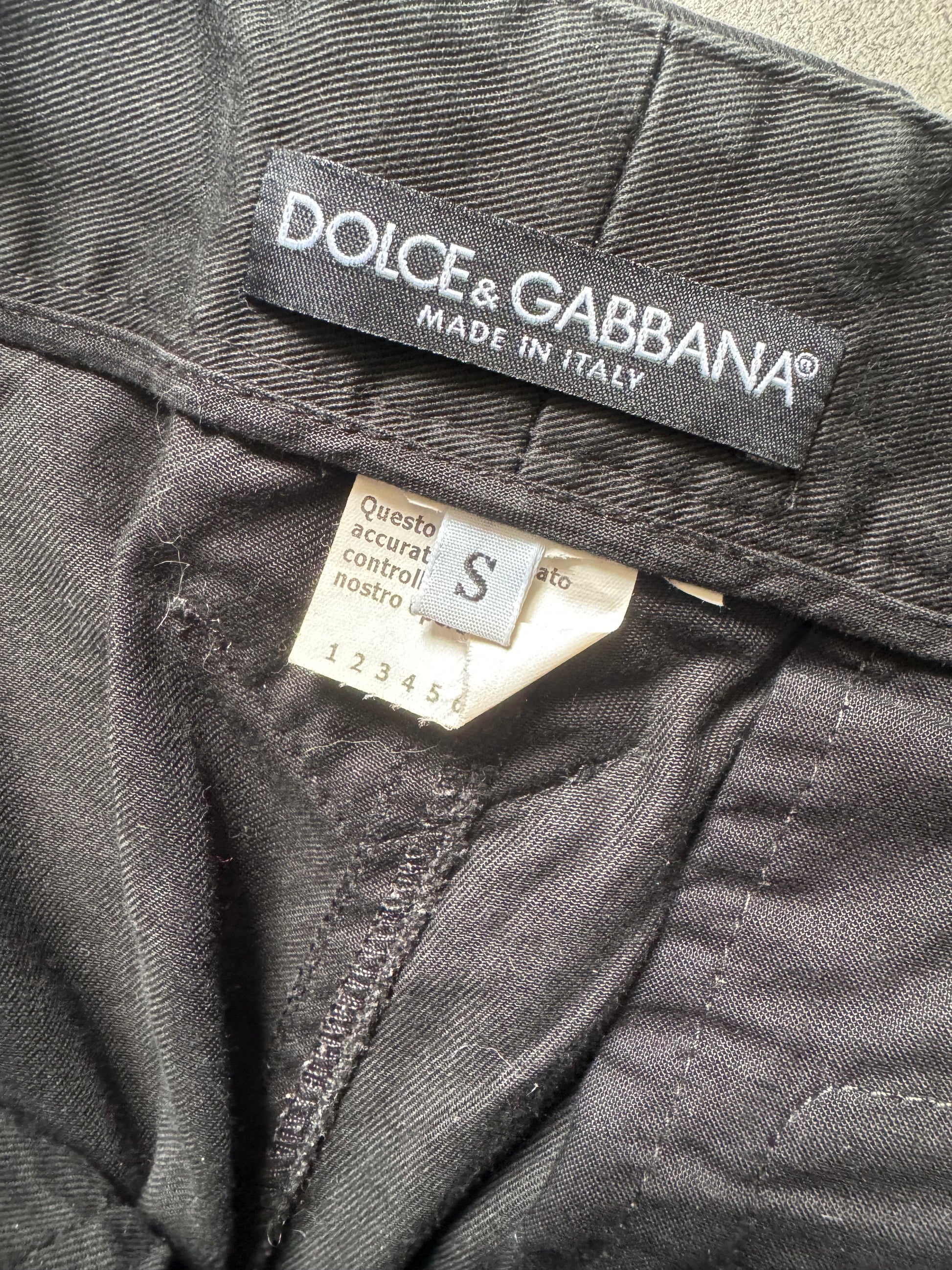 AW2002 Dolce & Gabbana Black Asymmetrical Multi Zips Cargo Pants (S) - 5