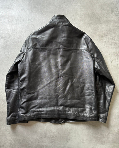 1990s Givenchy Black Premium Fine Leather Jacket  (XL) - 6