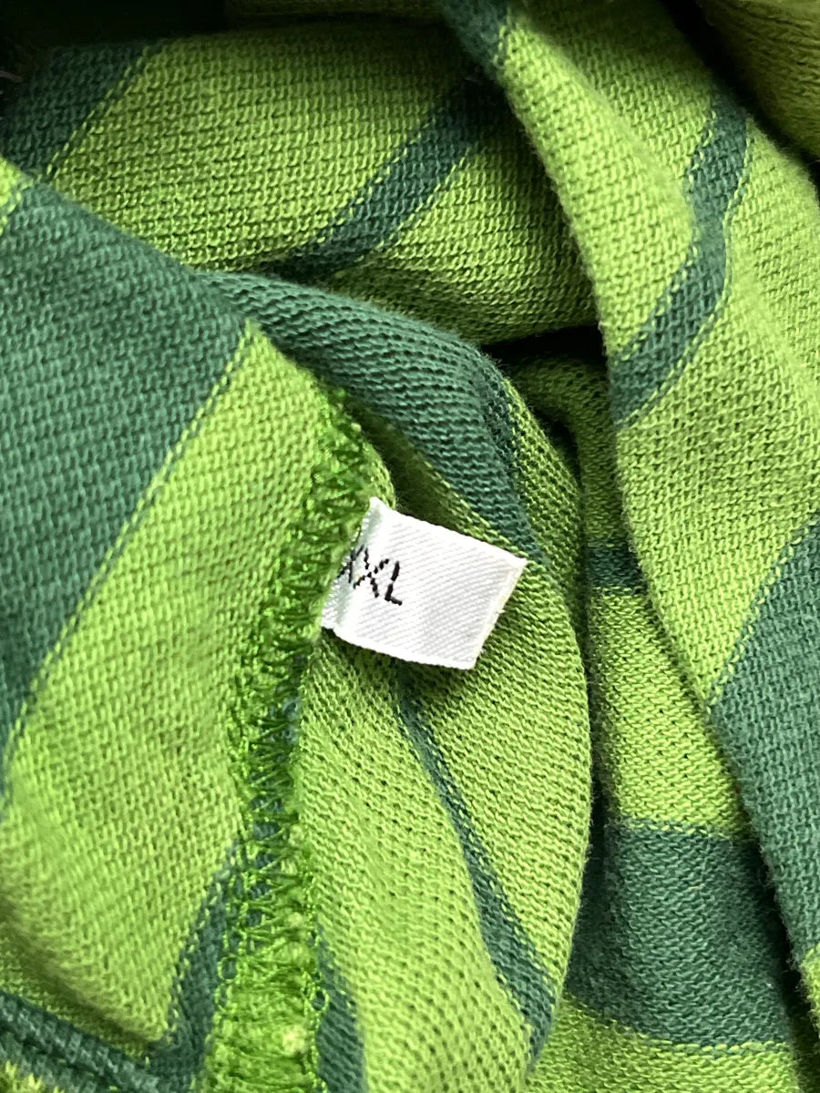2000s Iceberg Green ICE Logo Striped Polo BaeyKThU 13