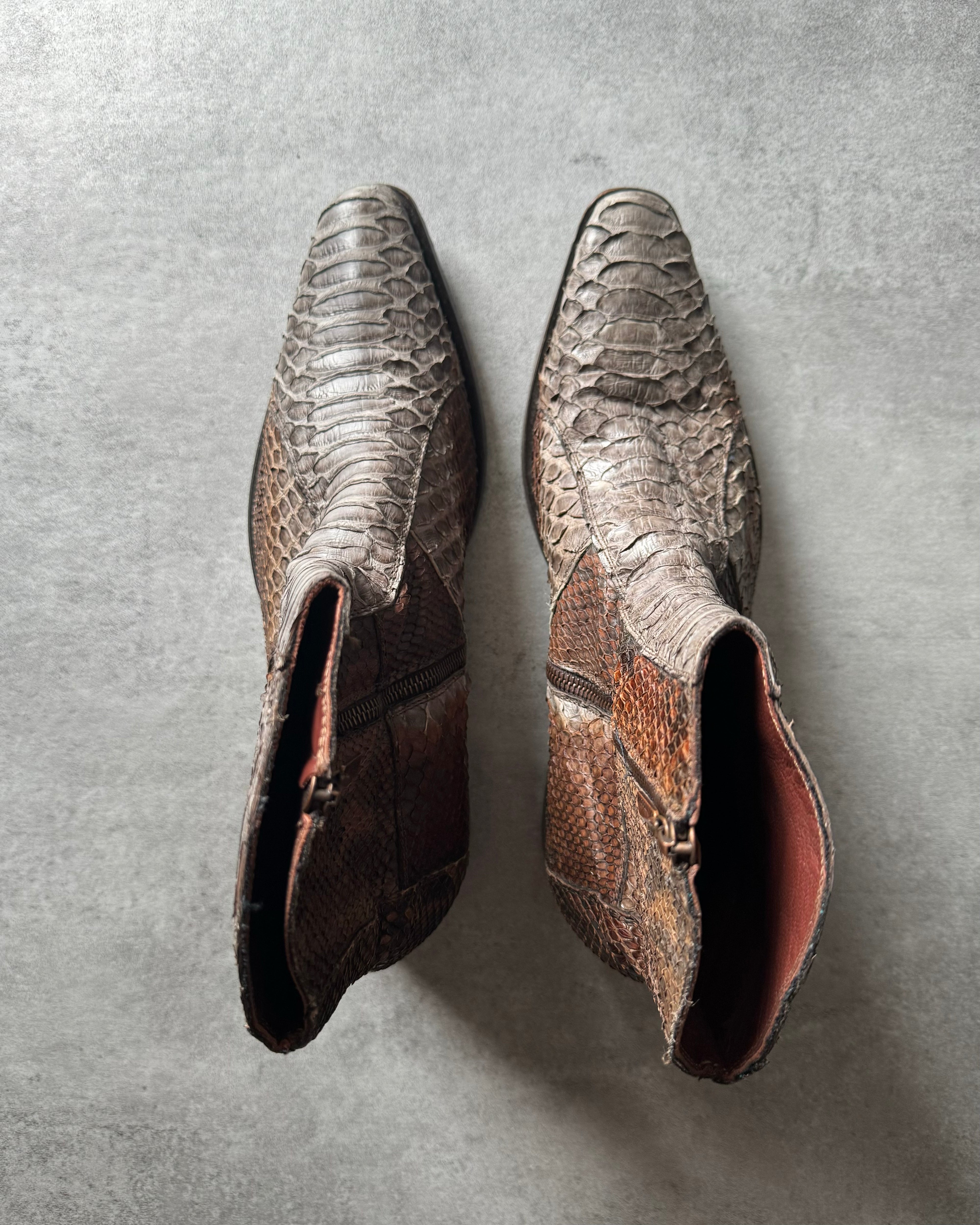 AW2003 Roberto Cavalli Python Leather Cow-Boy Boots  (42) - 4