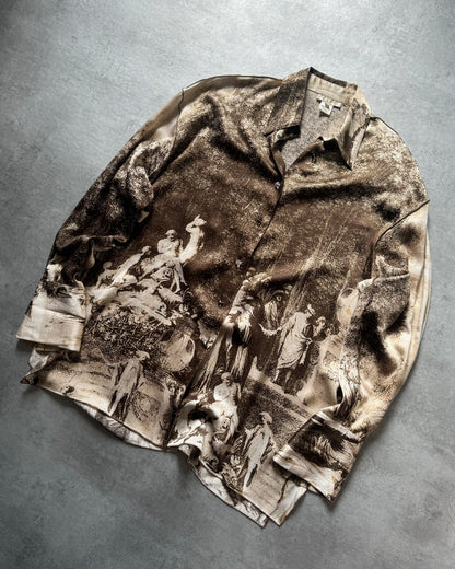 SS1996 Roberto Cavalli Silk Relaxed Medieval Shirt (M) - 3