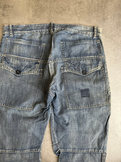 2000s Marithé + François Girbaud Washed Rebel Denim Pants (M) - 3