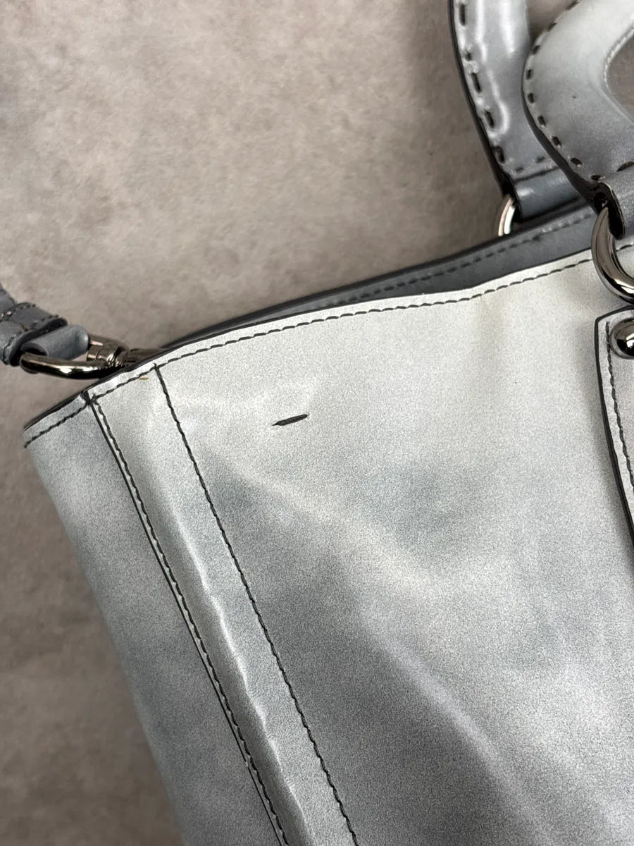 2000s Prada Grey Leather Crystal Embellished Structured Totebag BhfeiLyk 22