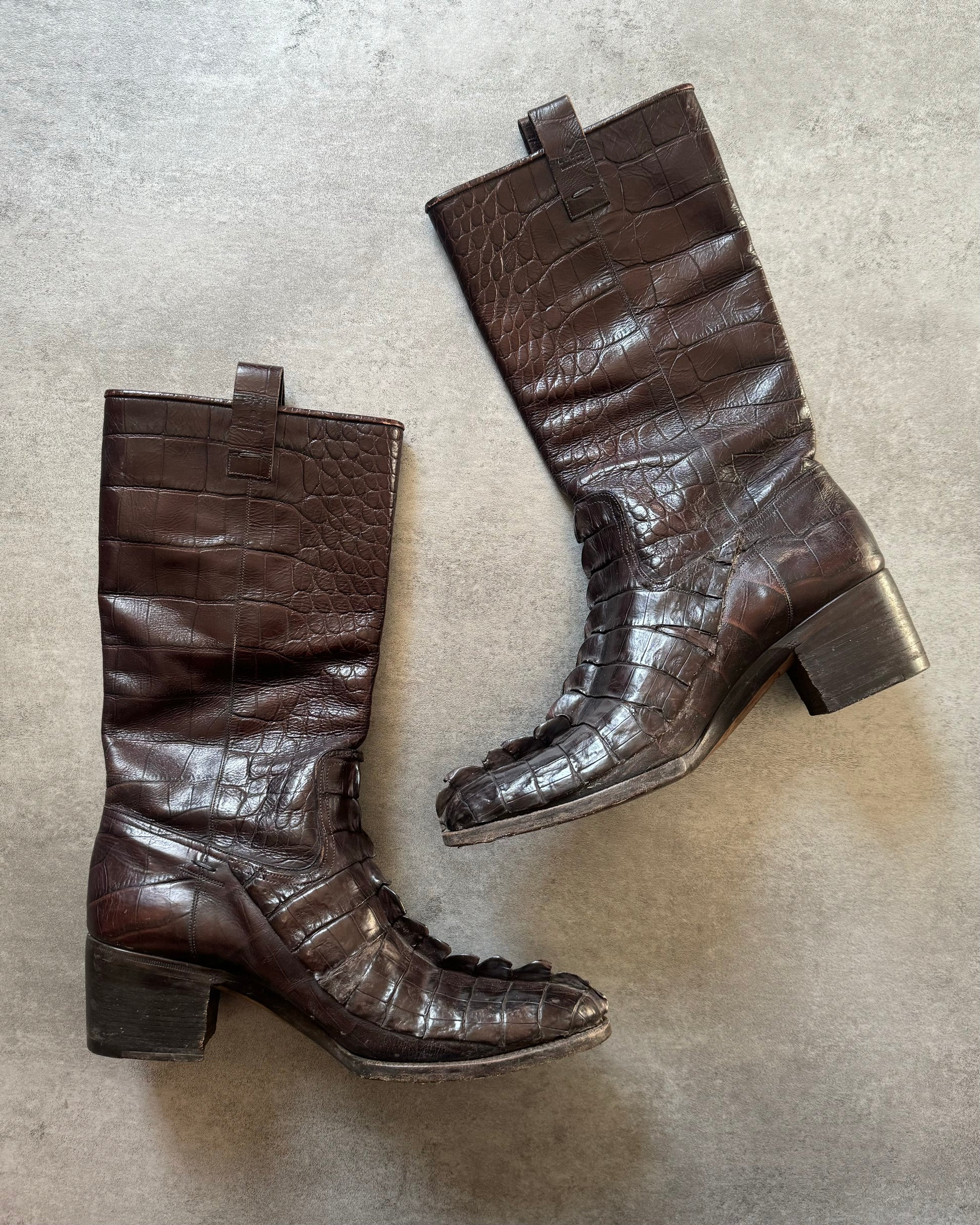 FW2012 Gucci Crocodile Aligator Leather Boots (40,5) - 5