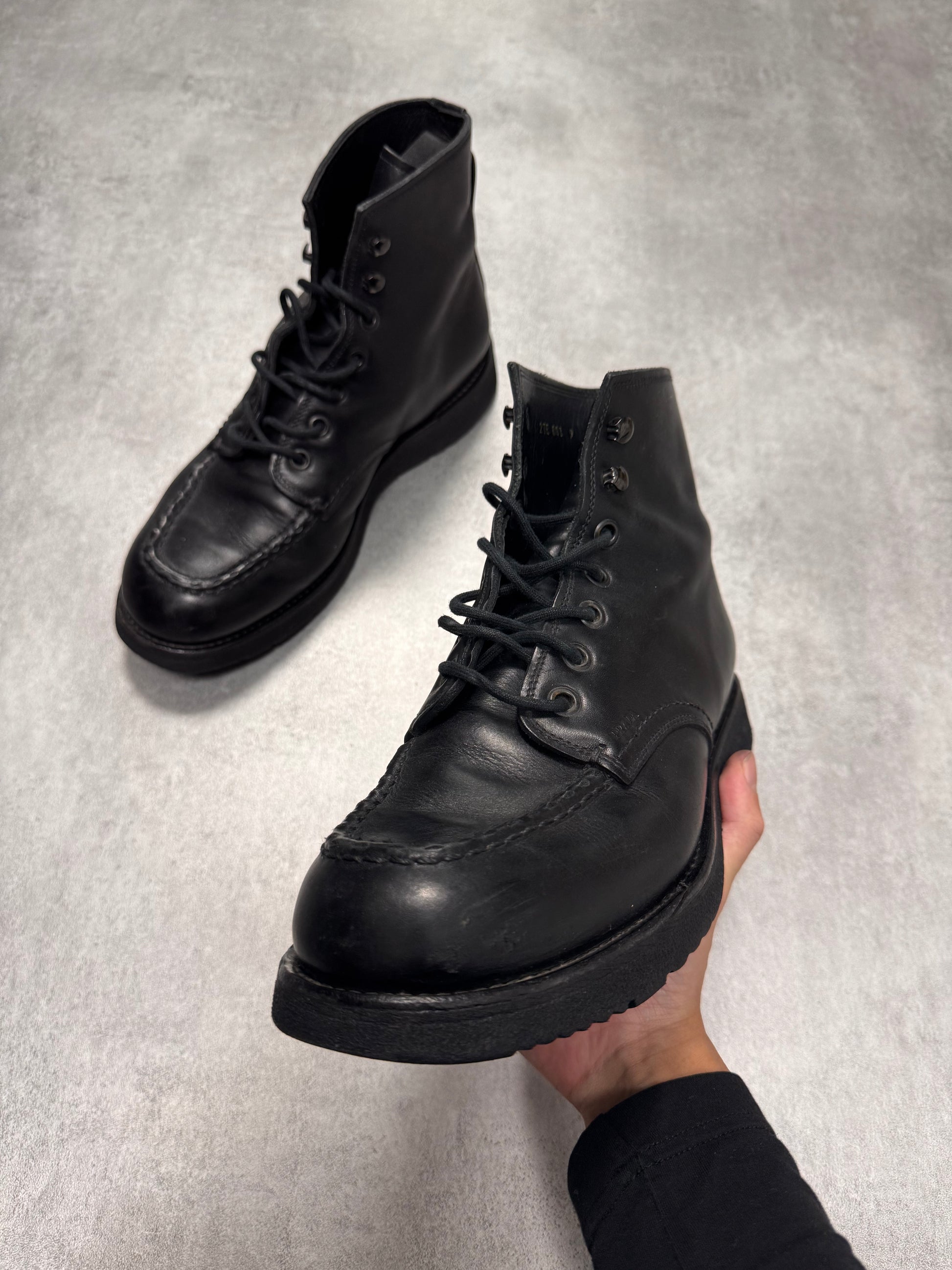 2000s Prada Black Army Combat Boots (43) - 10