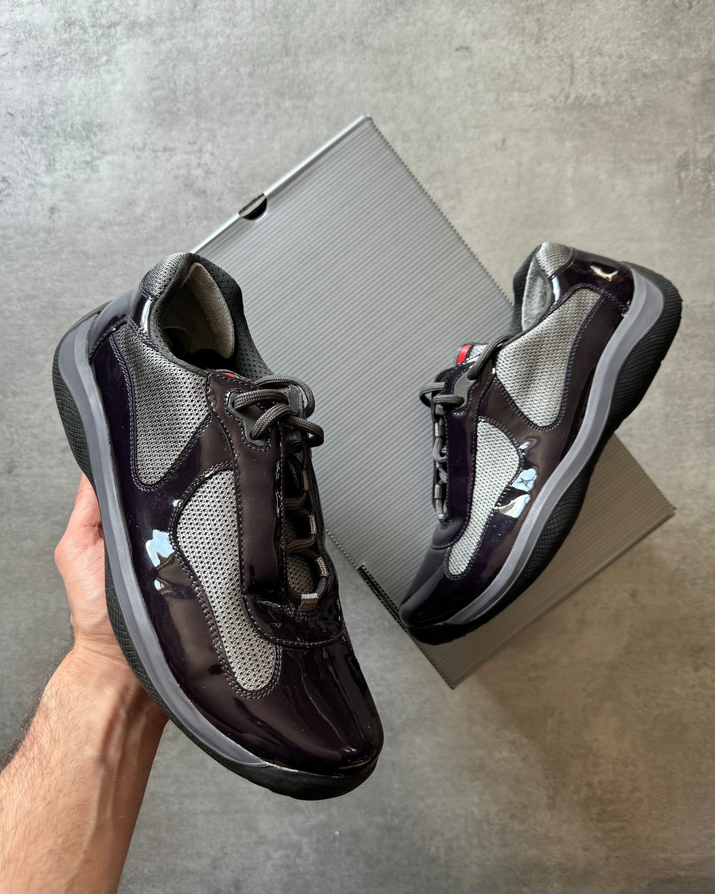 Prada America's Cup Satin Purple Shoes (44,5) - 1