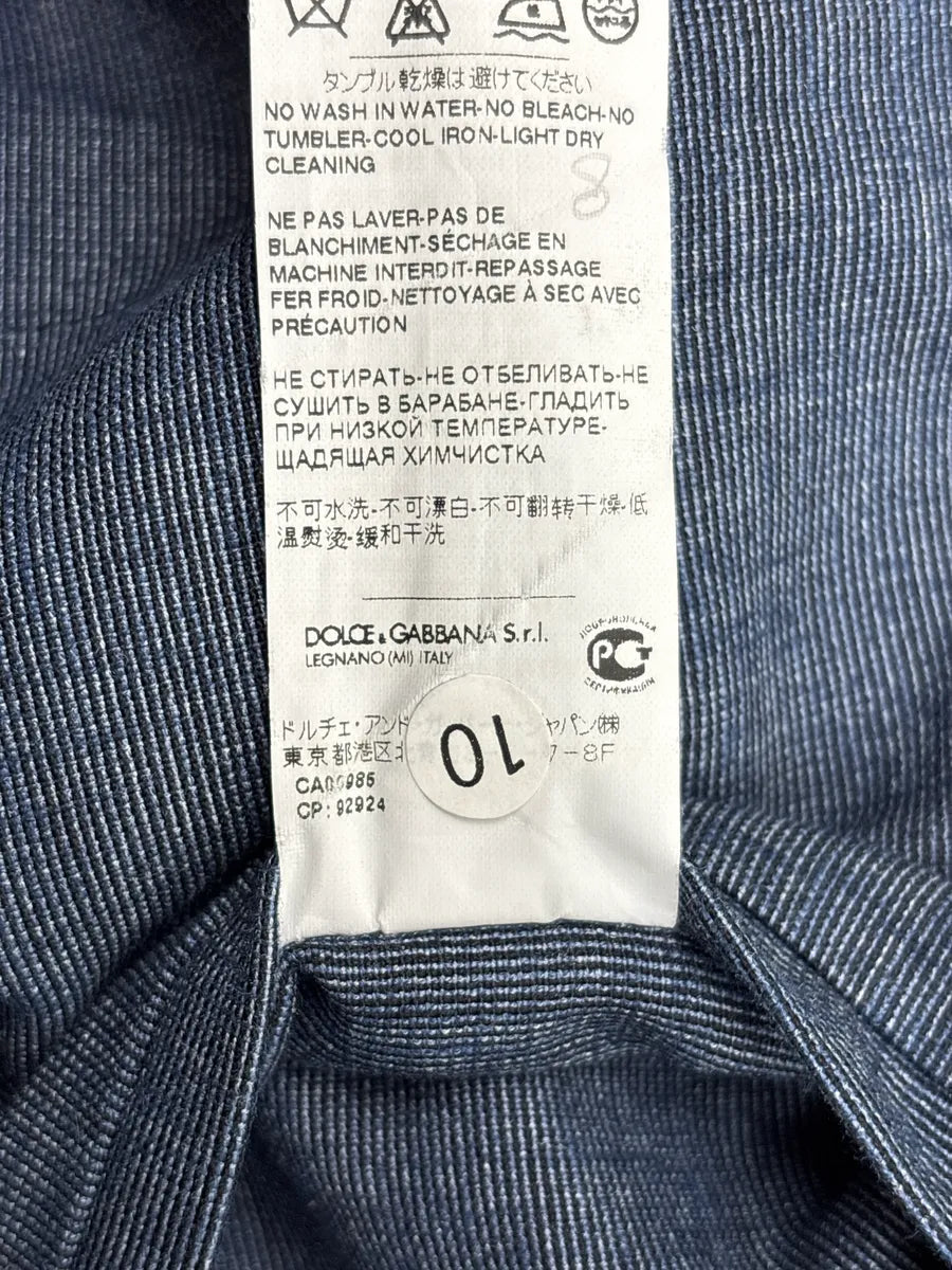 2010s Dolce & Gabbana Navy Textured Weave Bomber Jacket BmStmIdE 13