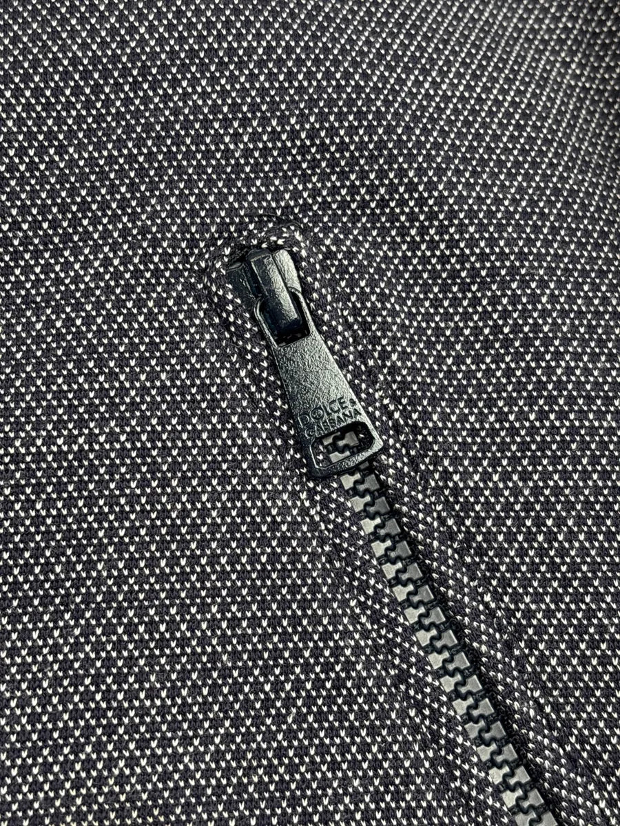 2010s Dolce & Gabbana Navy Textured Weave Bomber Jacket BmStmIdE 9