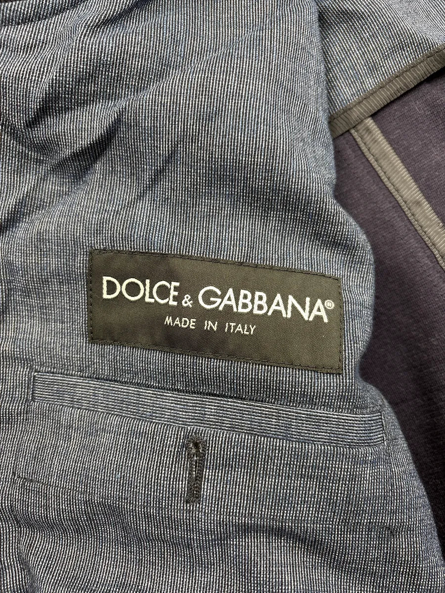 2010s Dolce & Gabbana Navy Textured Weave Bomber Jacket BmStmIdE 11