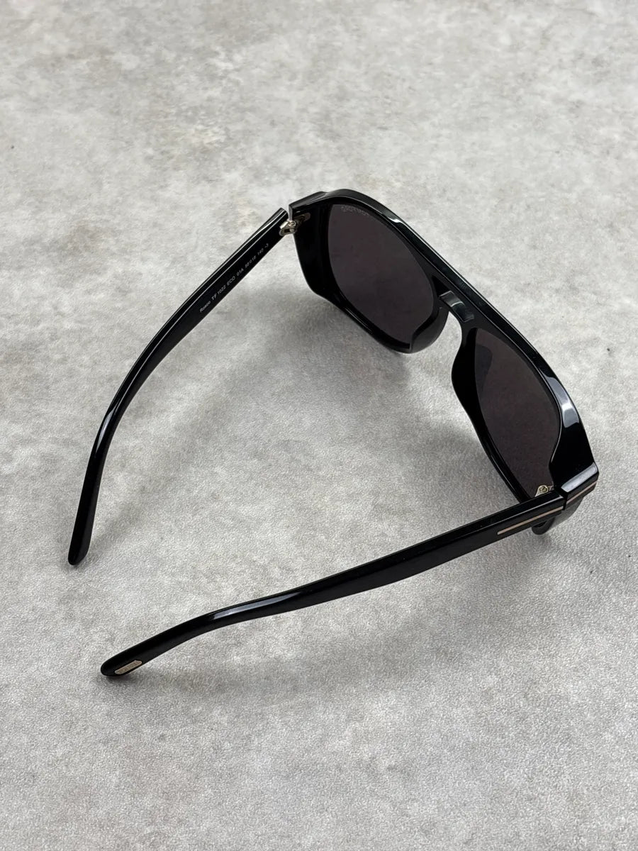 Tom Ford Black Acetate T-Bar Aviator Sunglasses BndryXFa 7