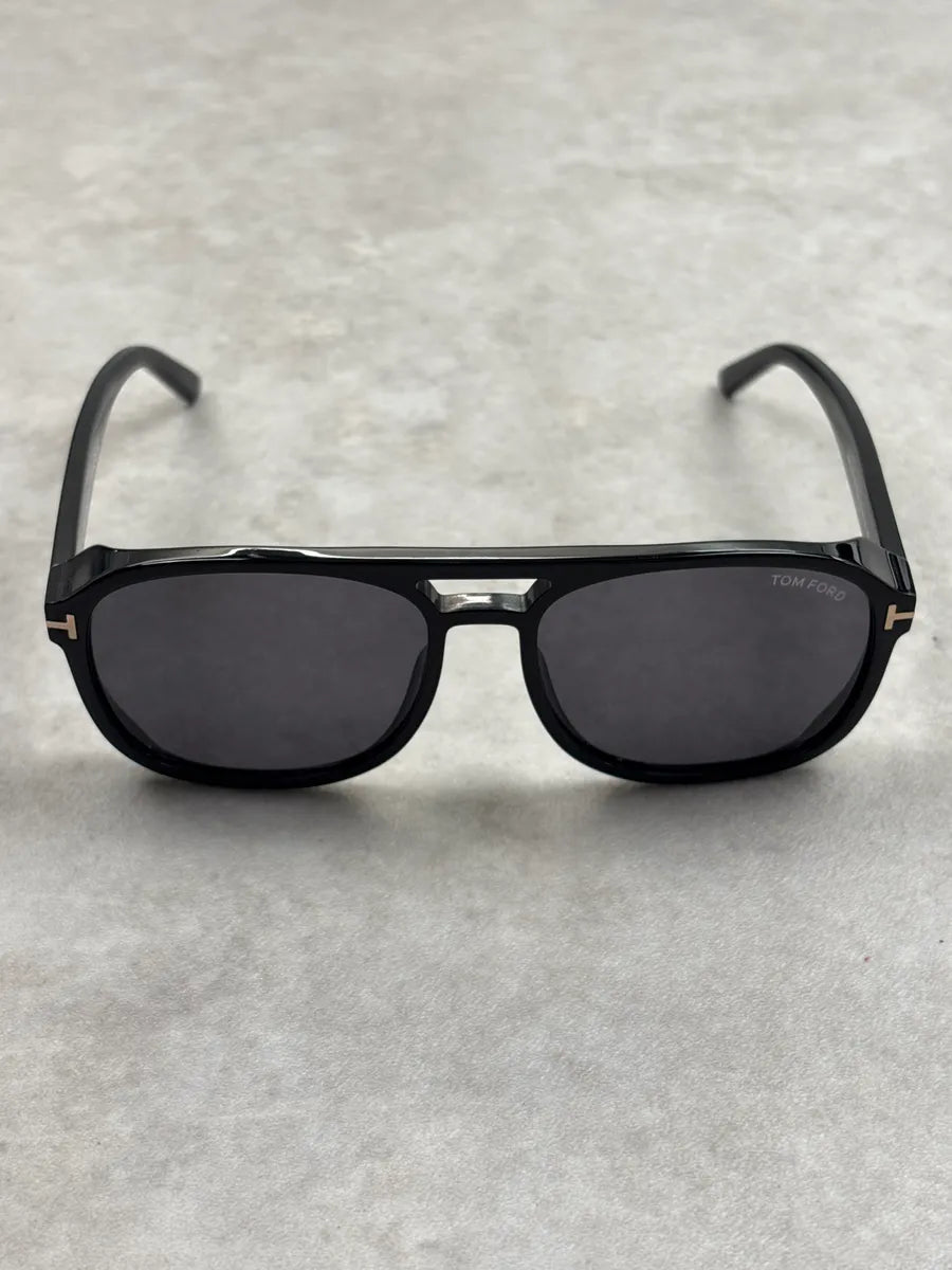 Tom Ford Black Acetate T-Bar Aviator Sunglasses BndryXFa 0