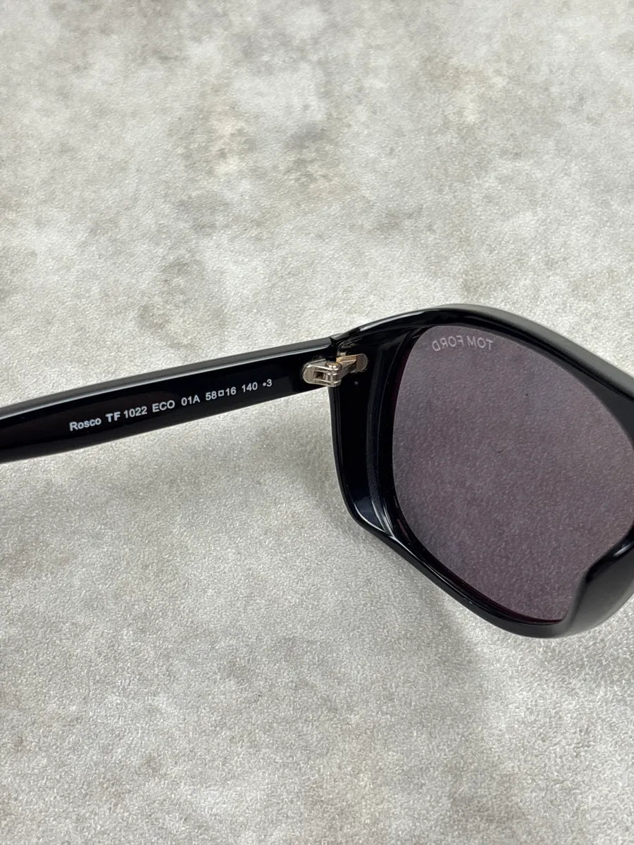 Tom Ford Black Acetate T-Bar Aviator Sunglasses BndryXFa 11