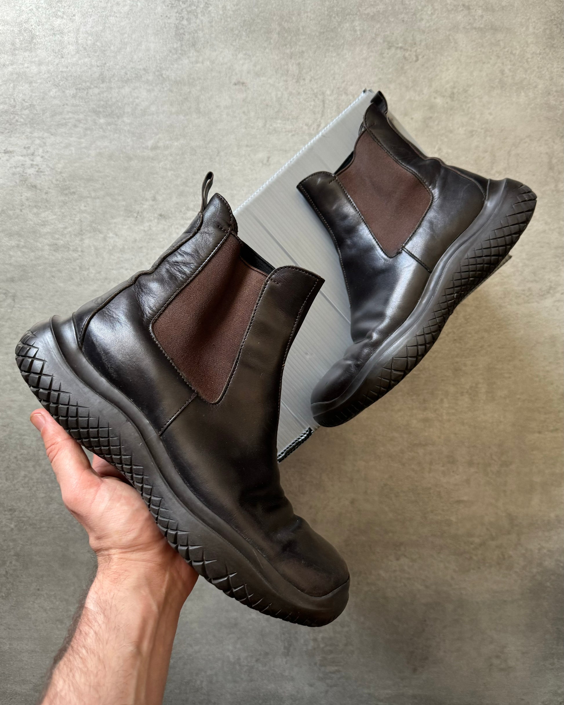 FW1999 Prada Brown Leather Boots (41) - 1