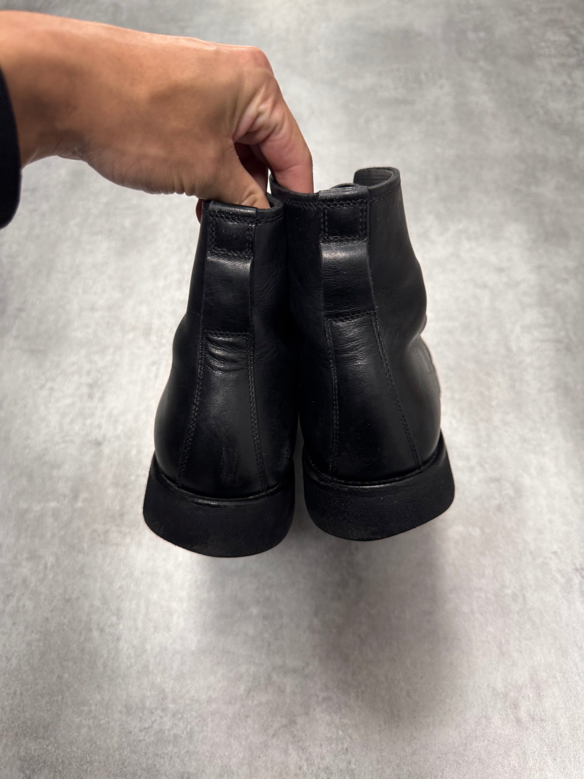 2000s Prada Black Army Combat Boots (43) - 3