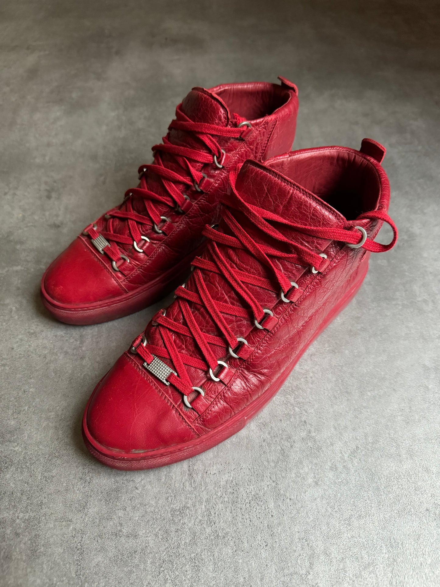 Balenciaga Arena High Red Leather  (43) - 2