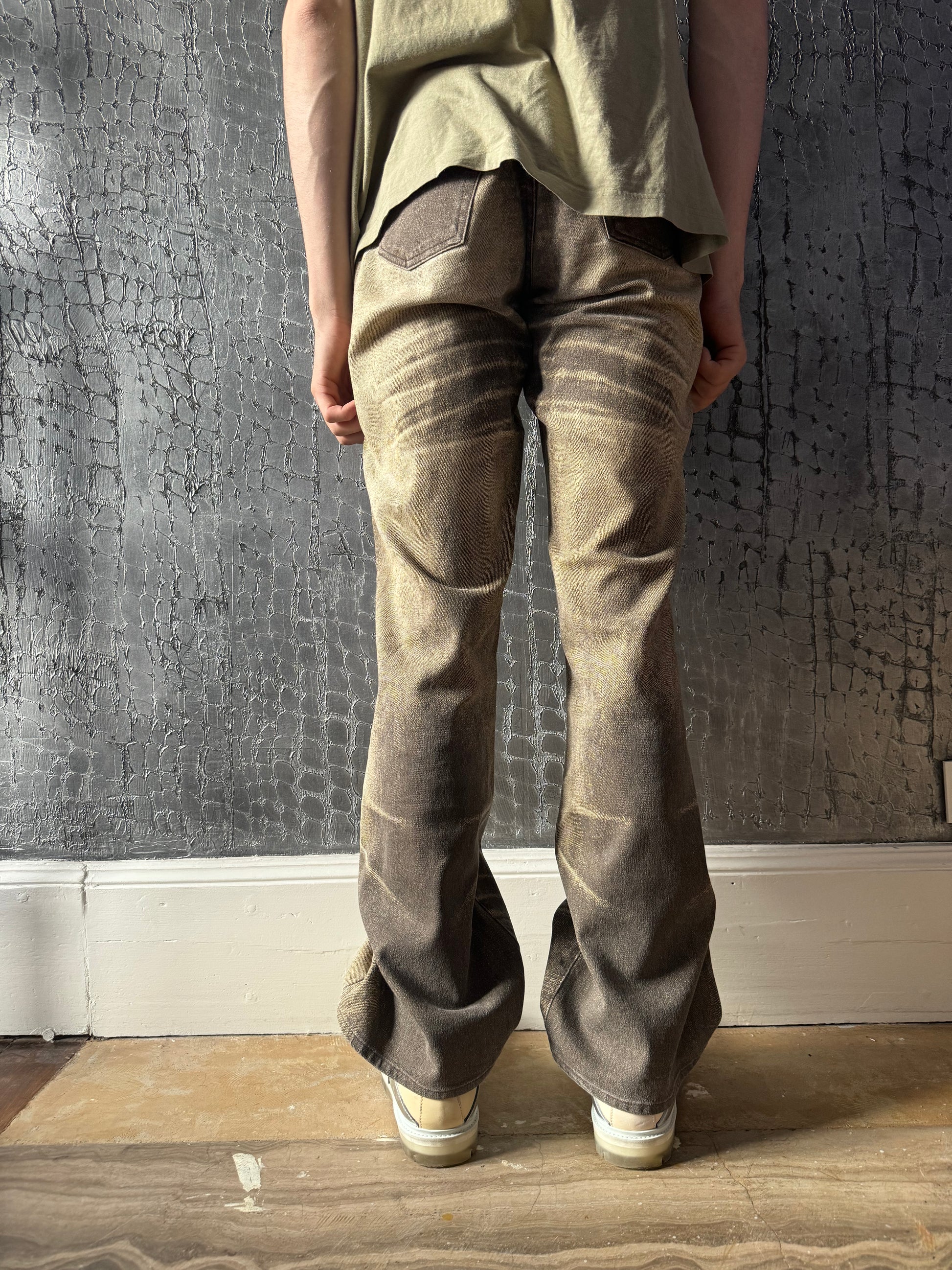 SS2004 Cavalli Faded Brown Sand Desert Pants (M) - 2