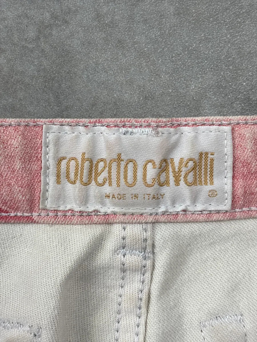 2000s Roberto Cavalli Pink Floral Tournesol Pants BvxQQkeI 12