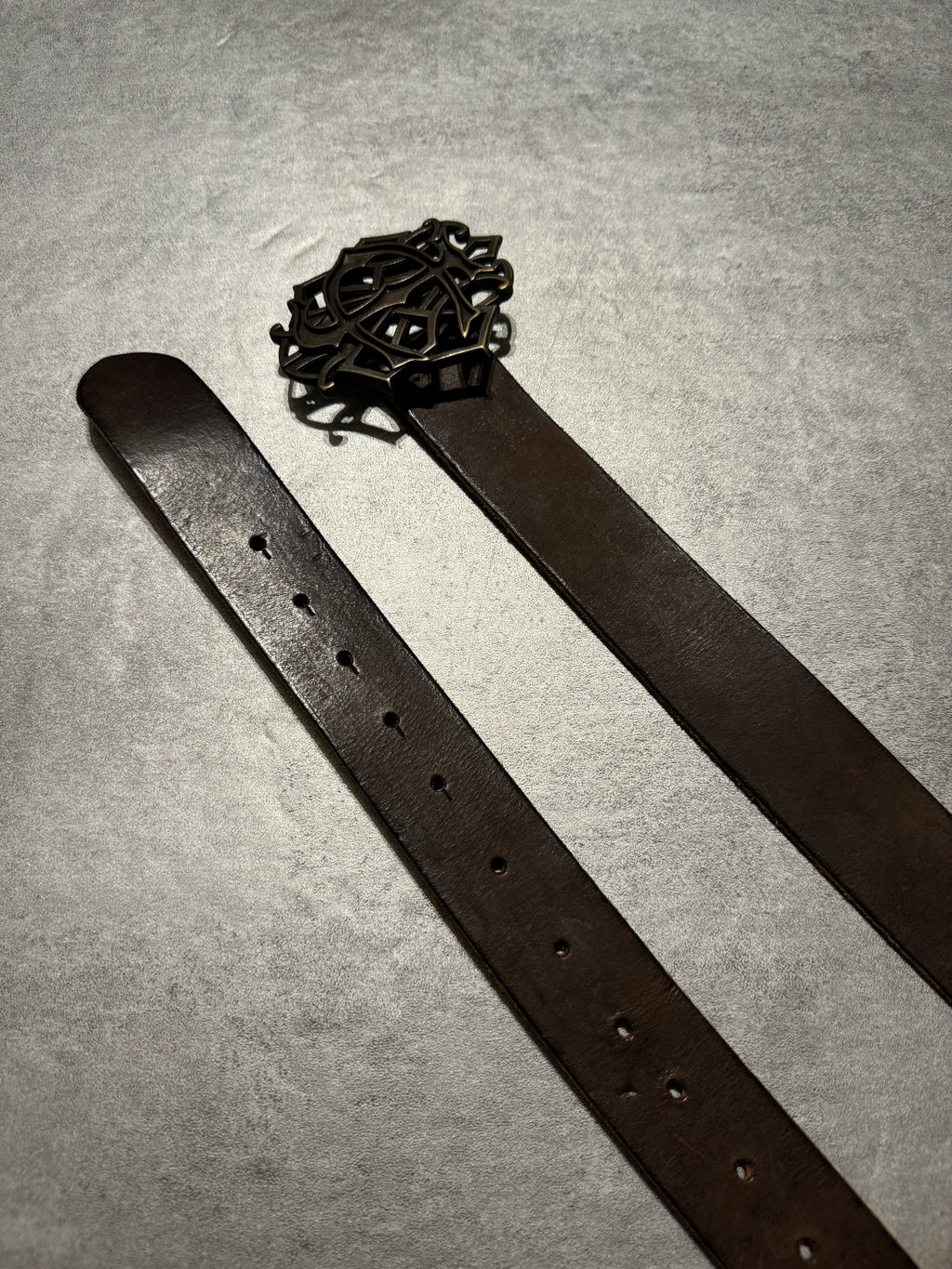 2000s Roberto Cavalli Brown Leather Imperial Propaganda Belt (OS) - 5