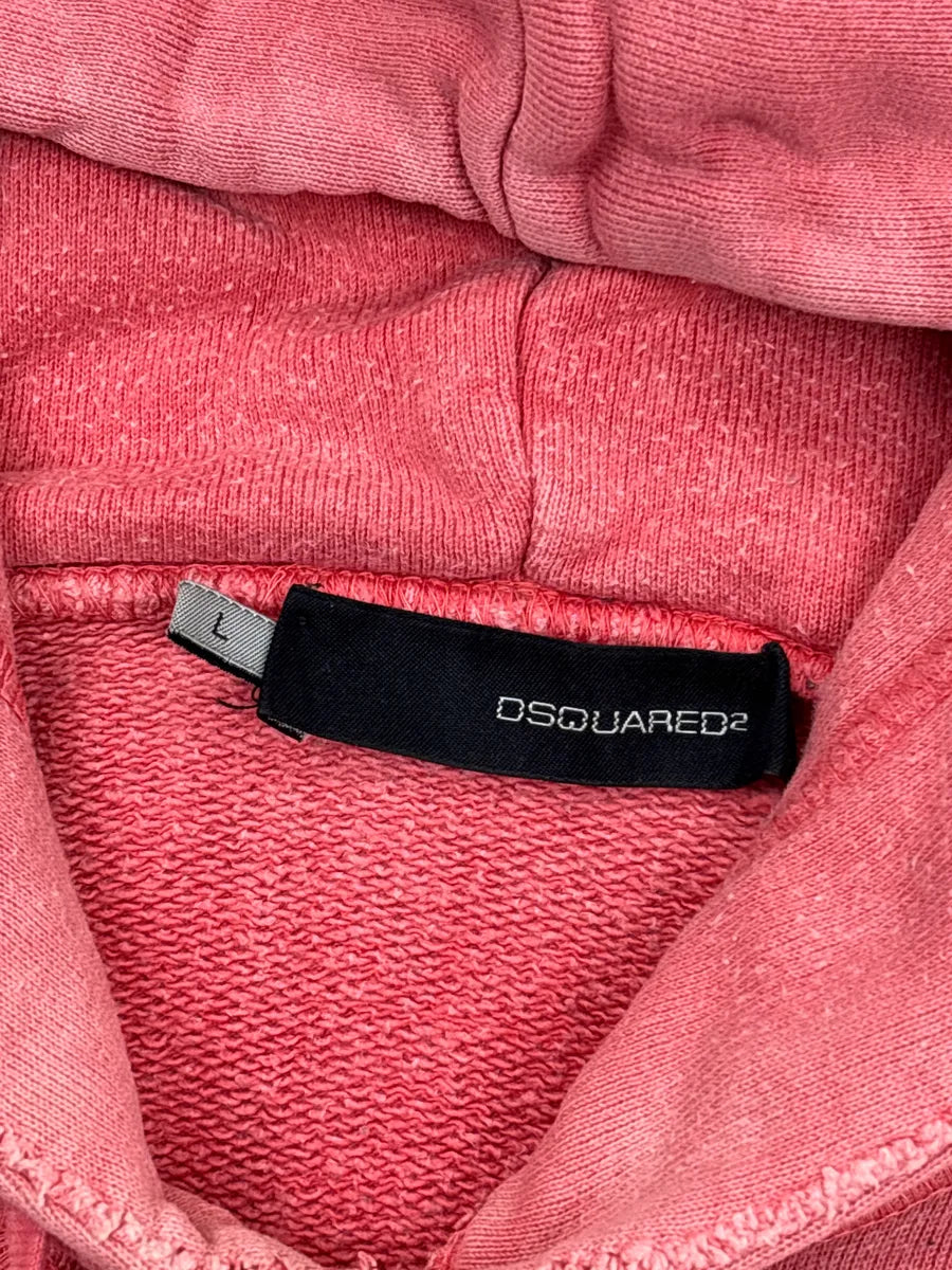 SS2005 Dsquared2 Coral Pink Hawaiian Surfer Girl Graphic Hoodie BzXWLnYZ 8