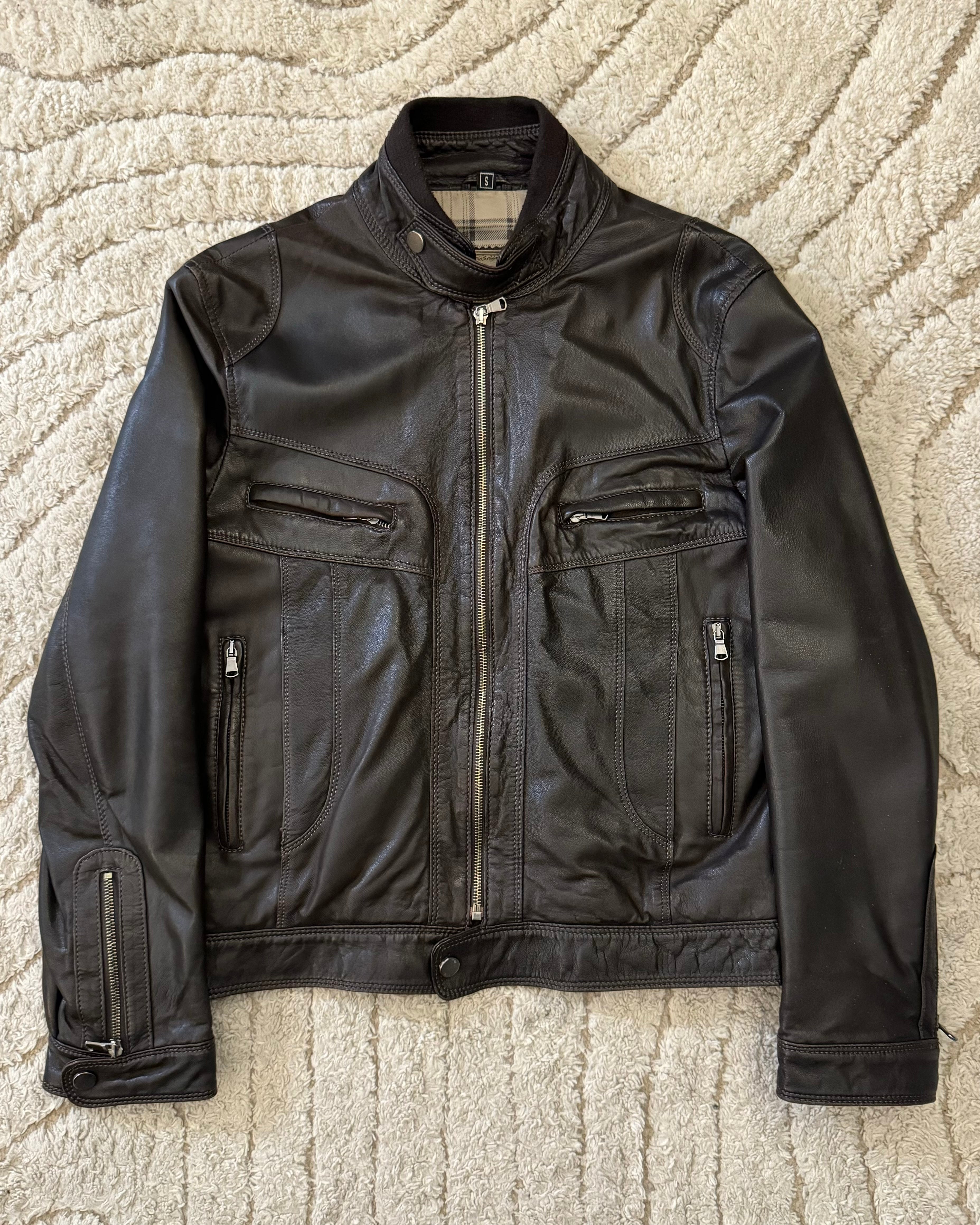 00年代 ドルチェ&amp;ガッバーナ モトレザージャケット(S)