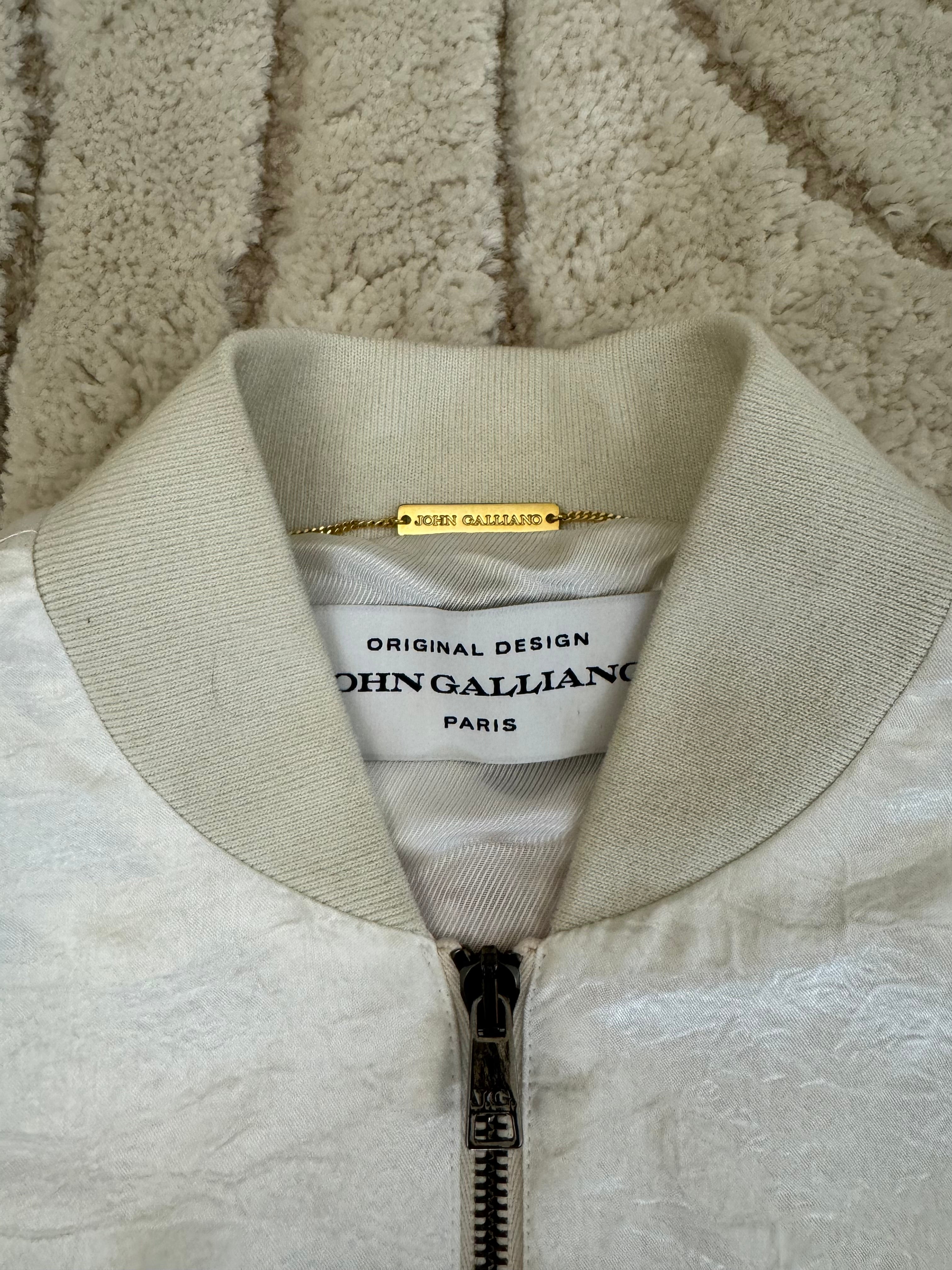 John Galliano Lotus Jewelry Bomber Jacket