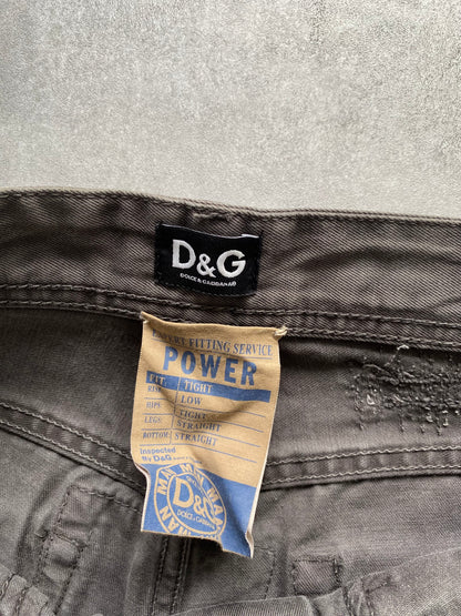 2000s Dolce & Gabbana Patches Grey Denim Jeans (M)