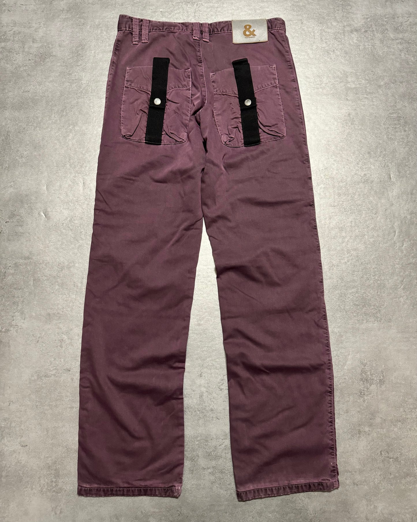 AW2003 Dolce & Gabbana Purple Bondage Relaxed Spectrum Pants (M/L)