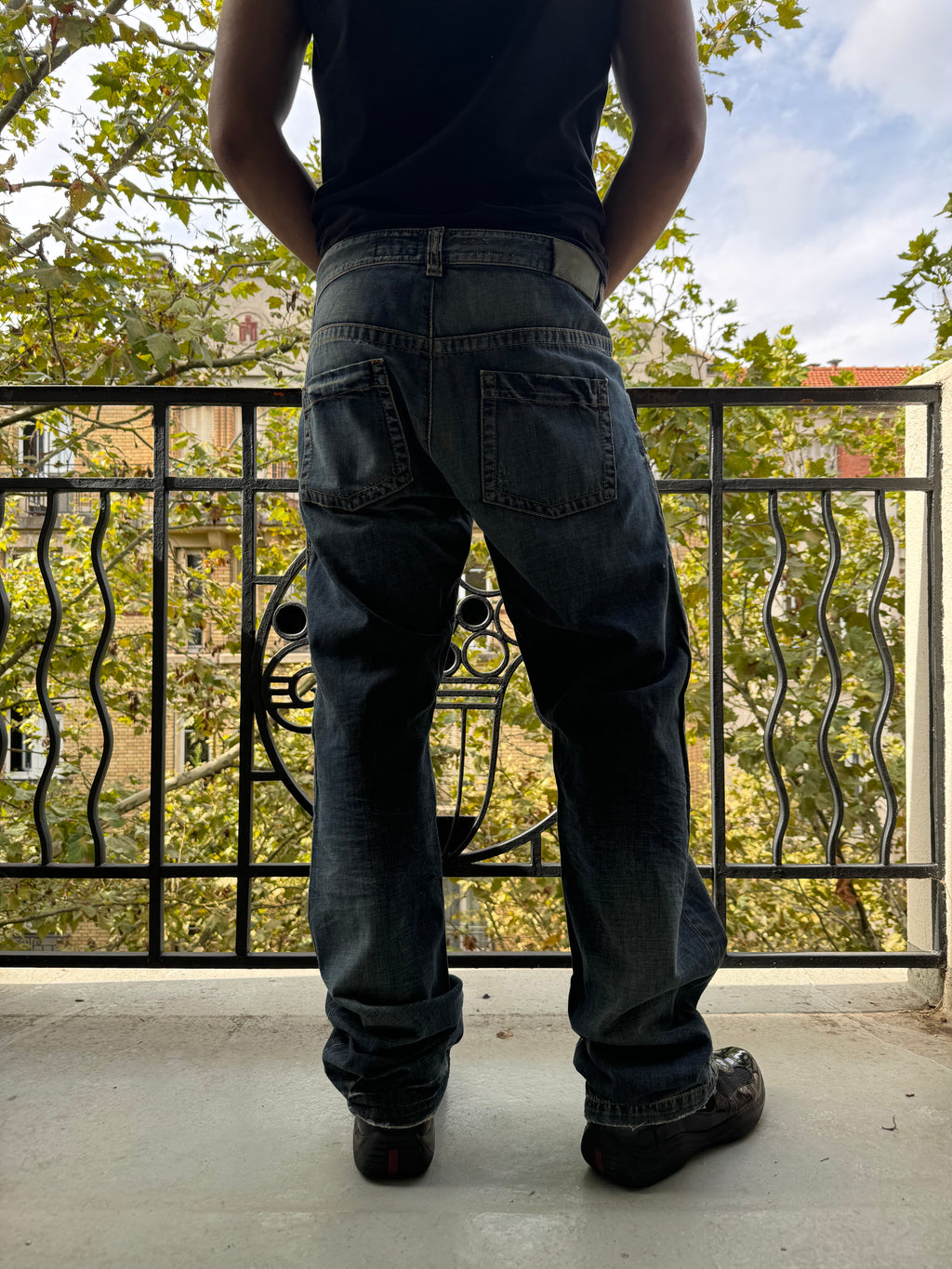 2008 Calvin Klein Blue Faded Straight Relaxed Jeans