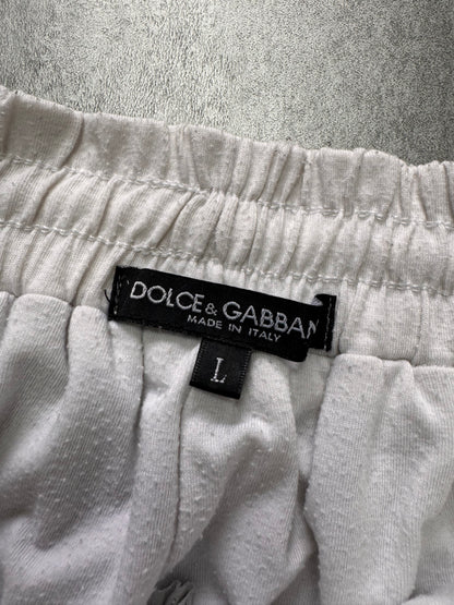 2000s Dolce & Gabbana Silver Joggers (M)