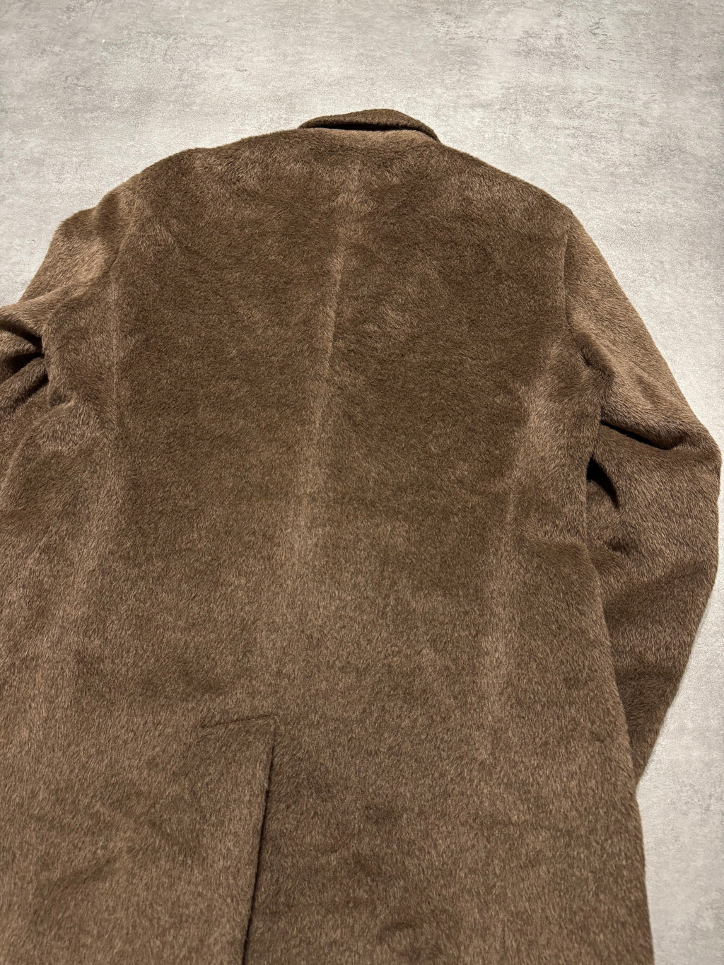 FW2018 Emporio Armani Sartorial Faux Fur Brown Trench Coat