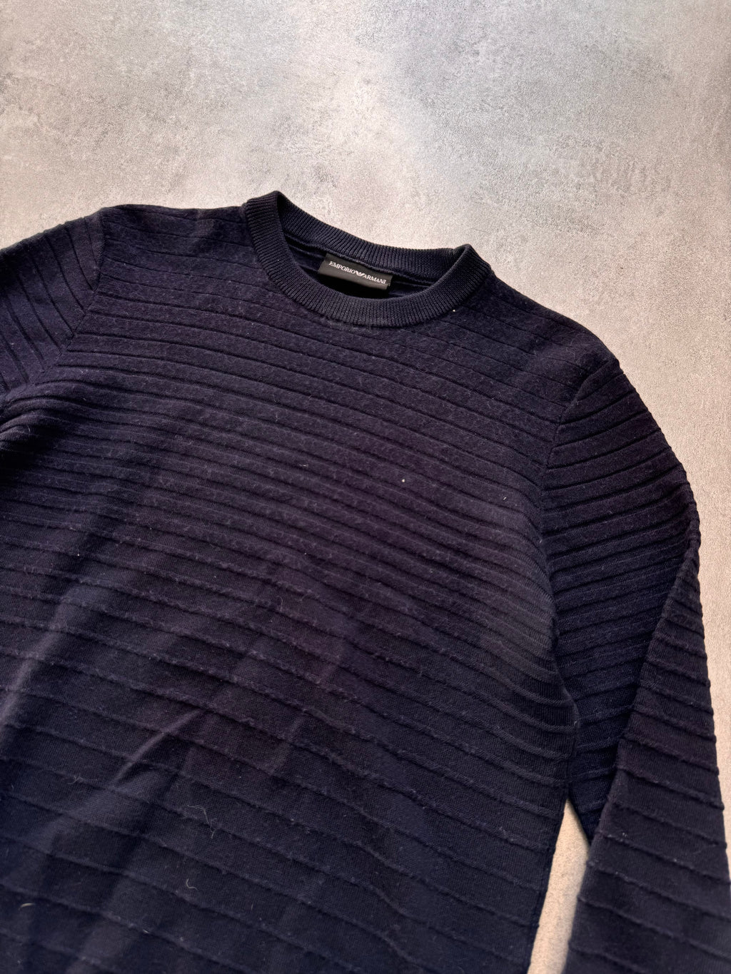 FW2018 Emporio Armani Stripped Navy Sweater