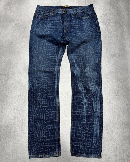 Roberto Cavalli Exotic Pool Reflection Denim Jeans (M)