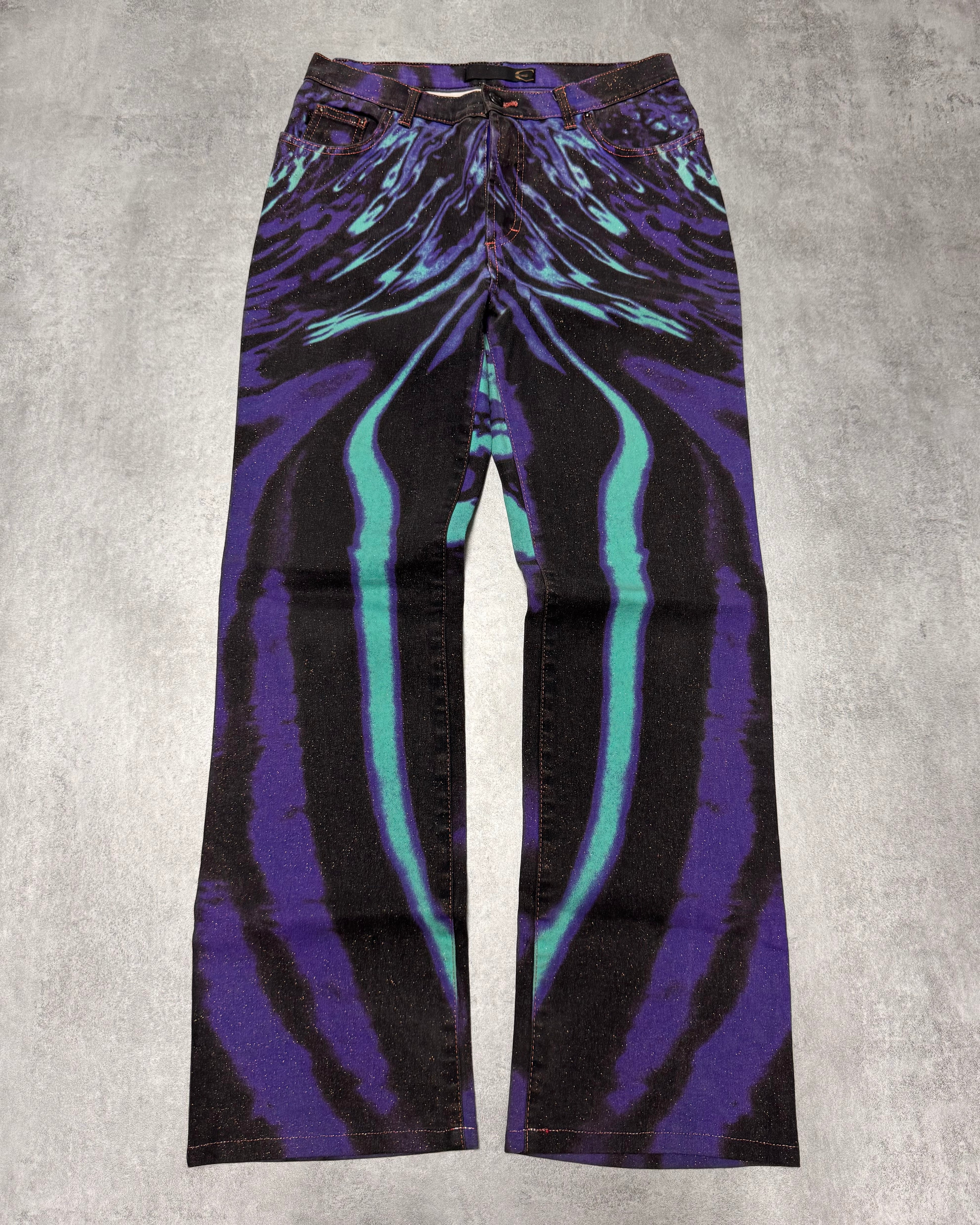 SS2002 Just Cavalli Hallucination Zebra Purple Pants