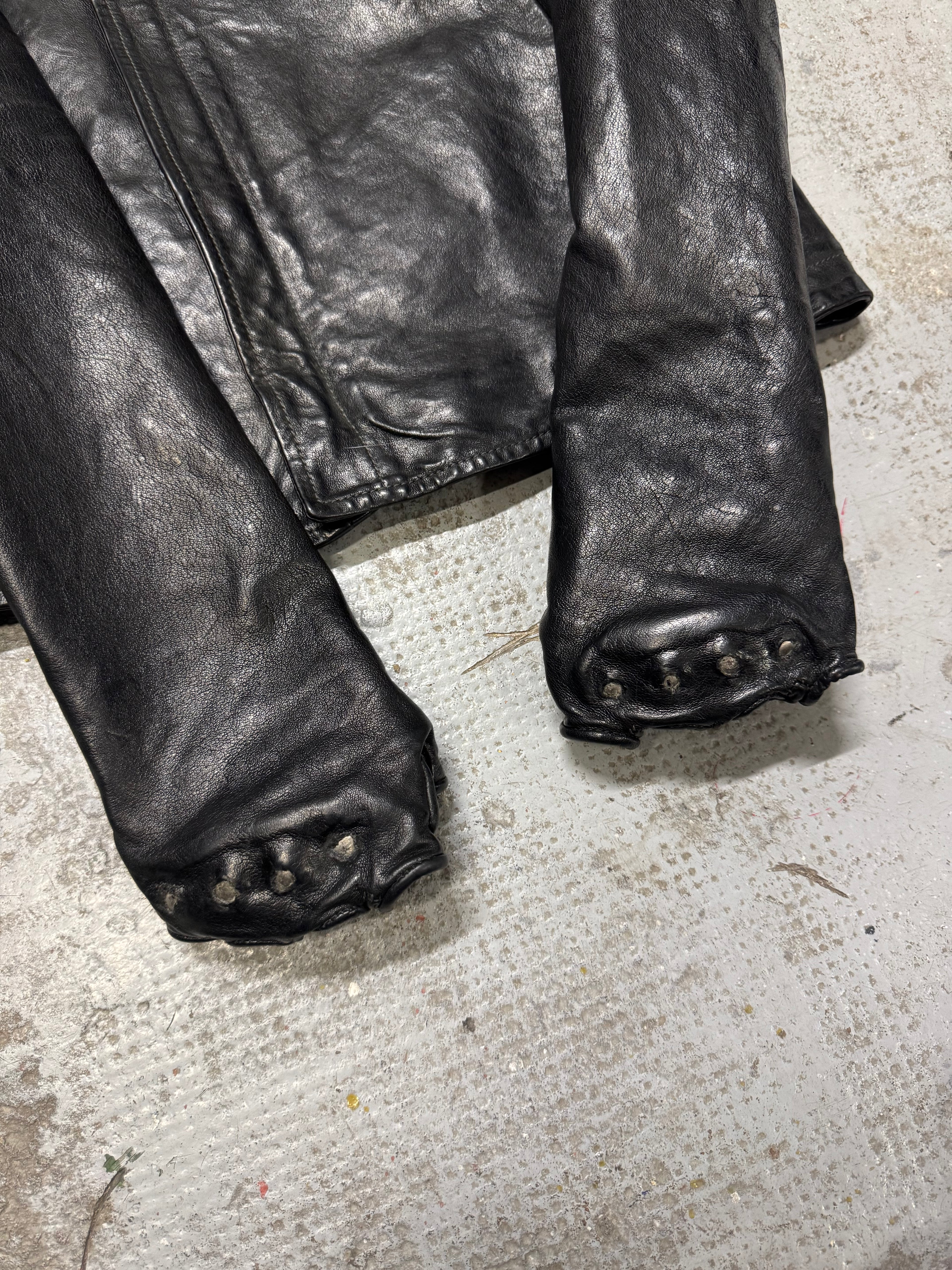 Carol Christian Poell Gloved Prosthetic Elbow Black Leather Jacket