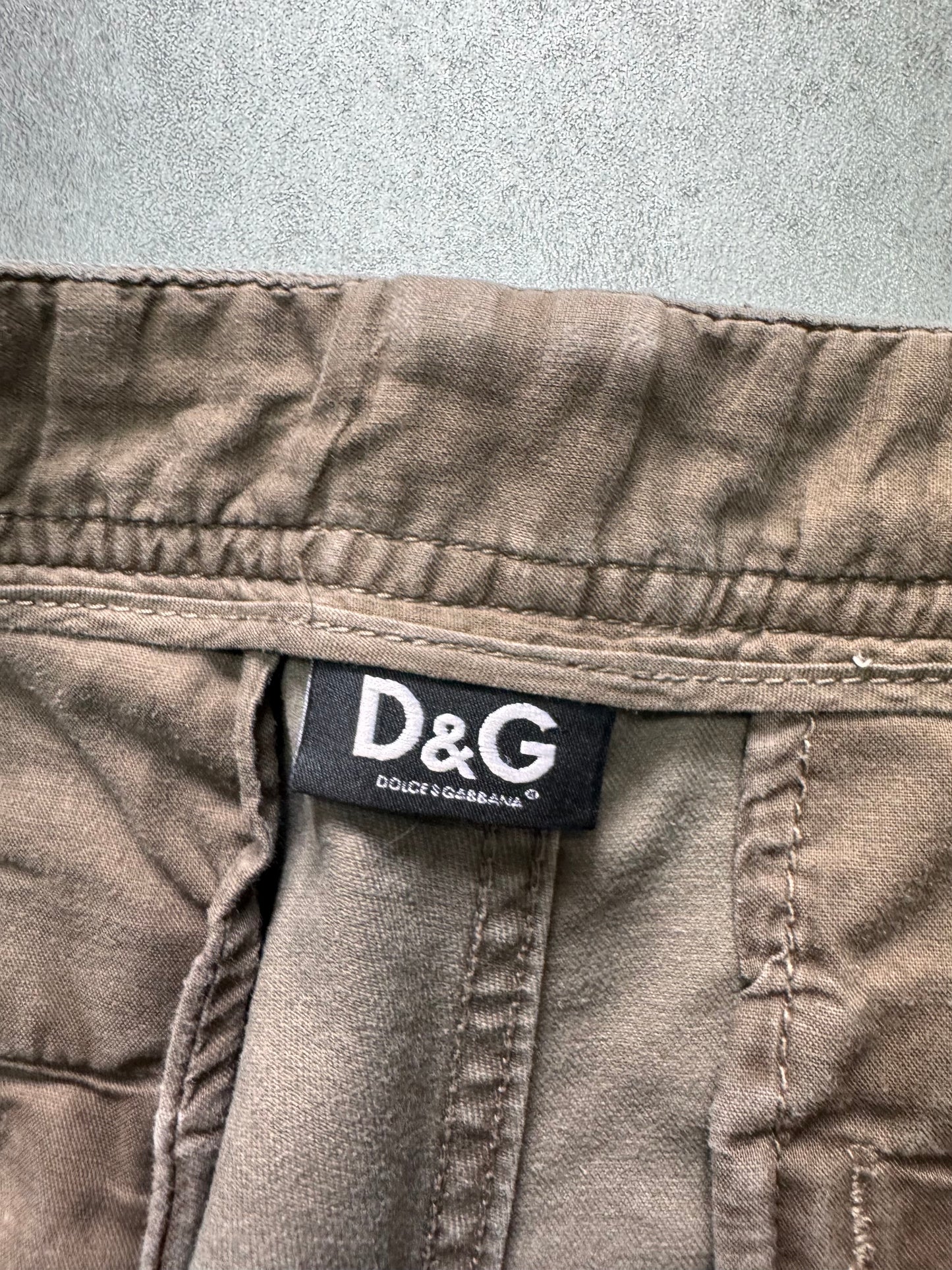 2000s Dolce & Gabbana Cargo Olive Brown Pants (S)