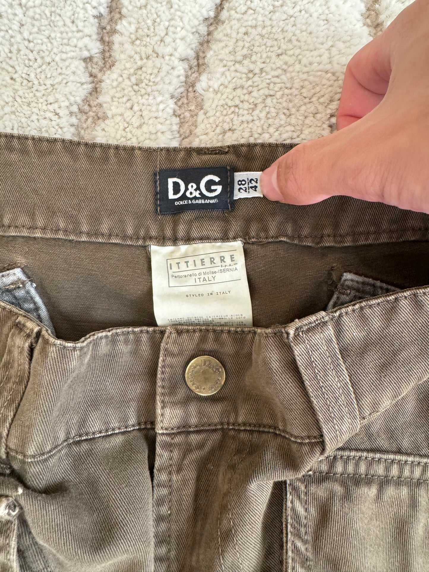 AW04 Dolce & Gabbana Racer Cargo Pants (S)