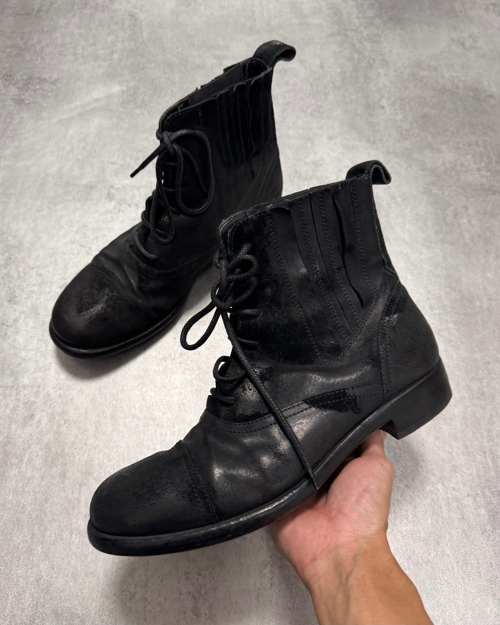Dolce & Gabbana Brut Textures Leather Boots