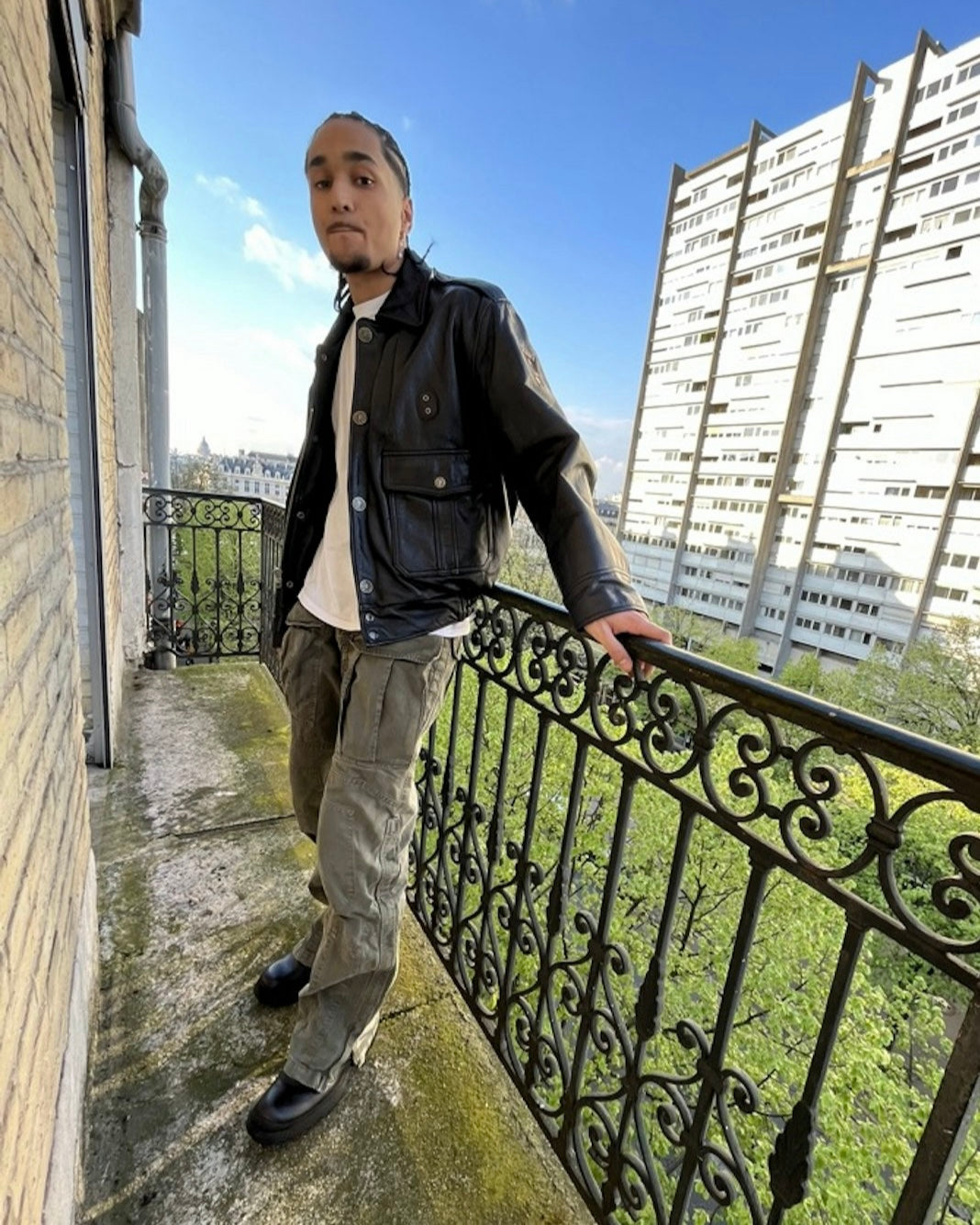 1990s Avirex Army New-York Leather Jacket (L)