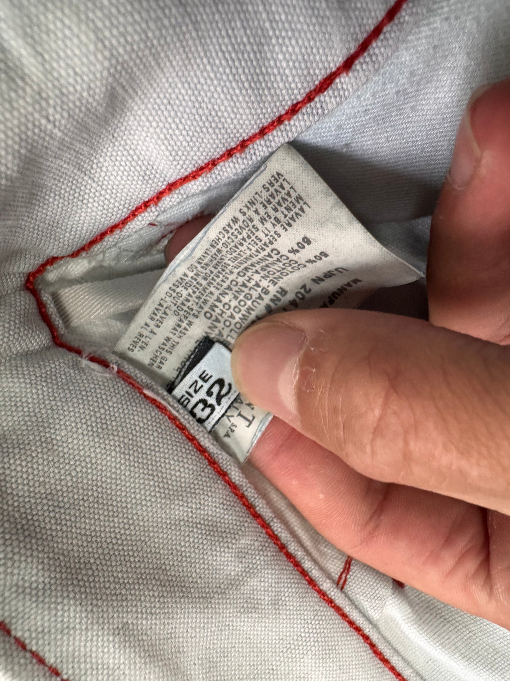 2000s Armani Biker Cargo White Pants