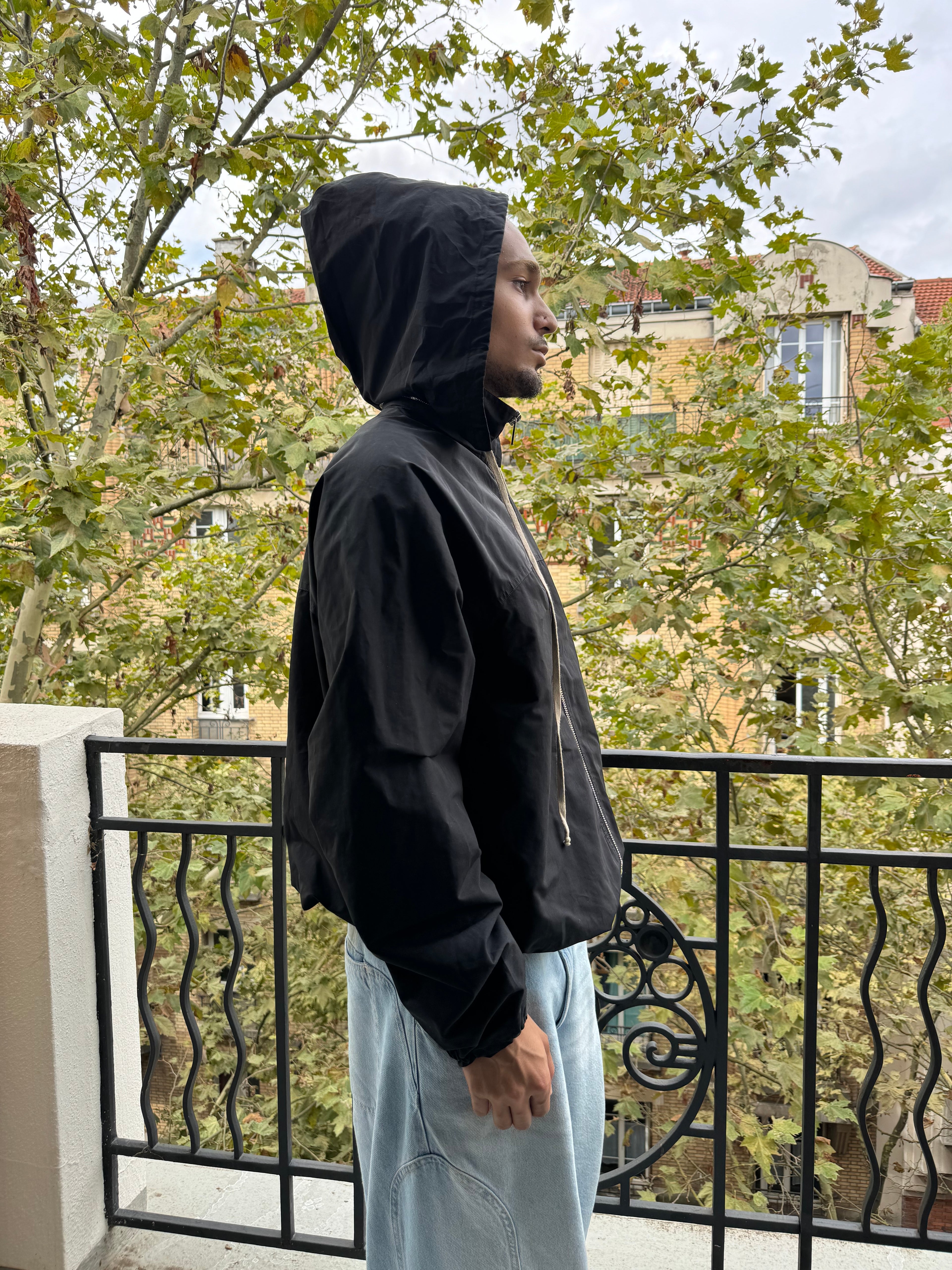 SS2018 Rick Owens Black DRKSHDW Hooded Light Cozy Tech Jacket