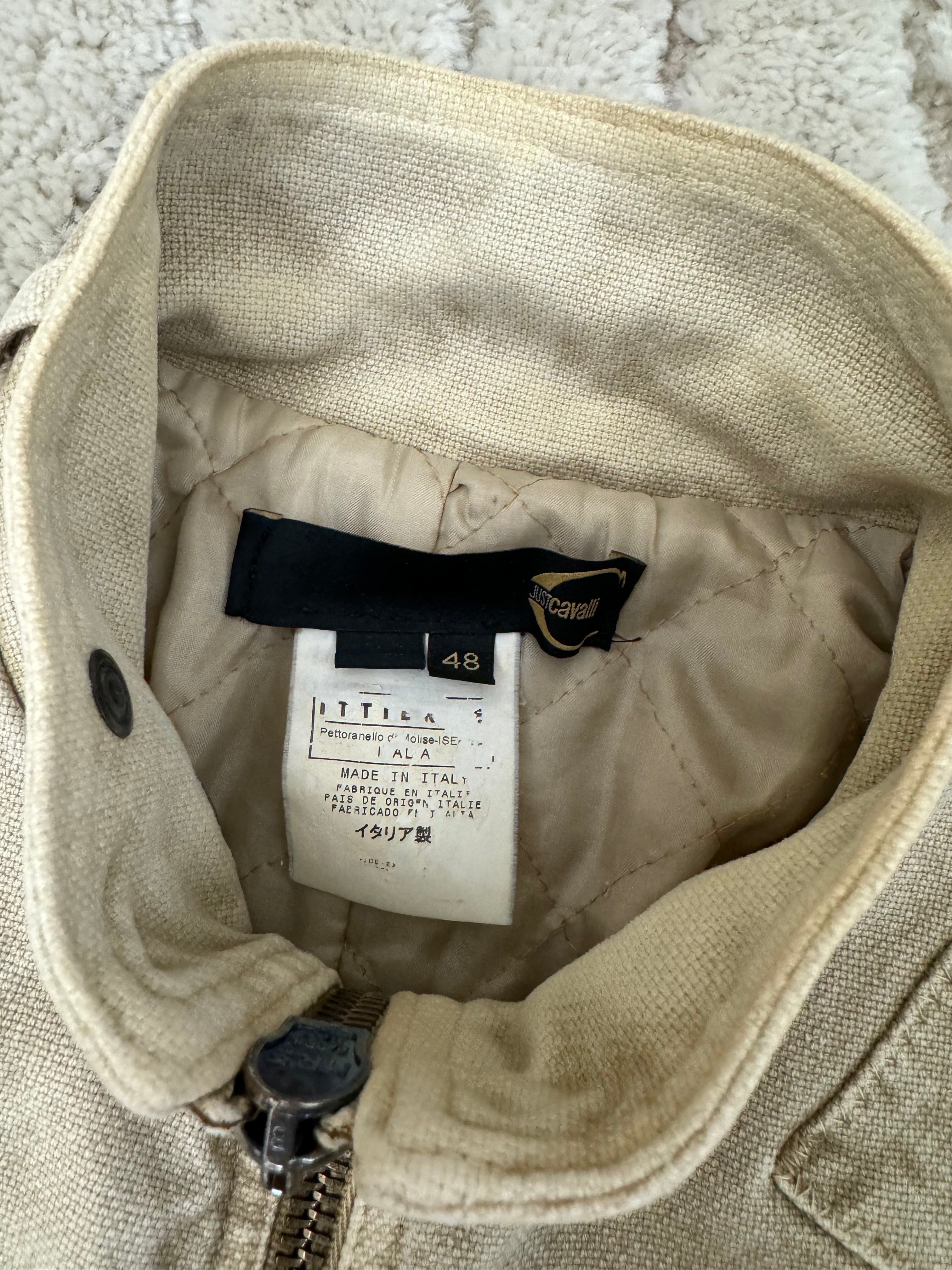 AW04 Cavalli Astro Biker Denim Jacket (S/M)