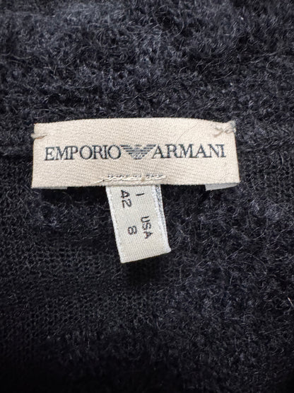 2000s Emporio Armani Wool 3D Shapes Cropped Buttoned Sweater (XS)