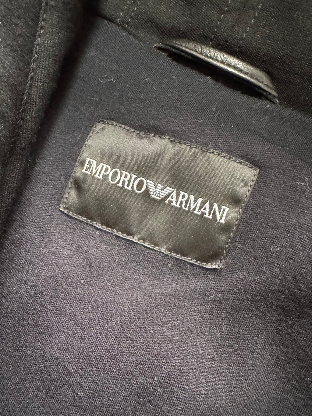 FW2012 Emporio Armani Ninja Asymmetrical Leather Hooded Coat