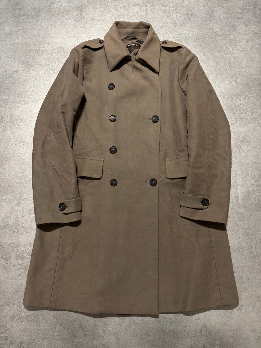 AW2006 Miu Miu Beige Buttoned Trench Coat