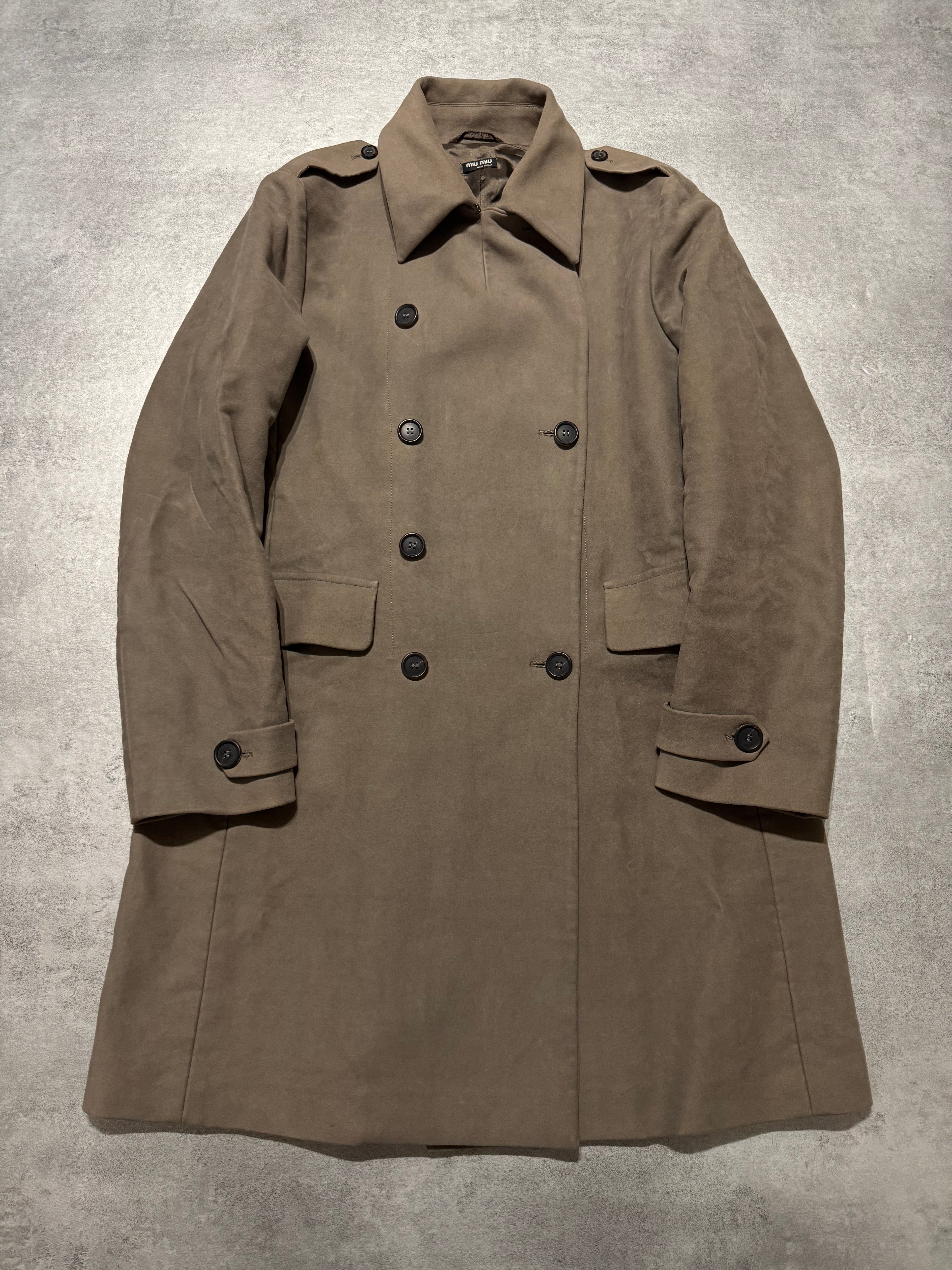 AW2006 Miu Miu Beige Buttoned Trench Coat