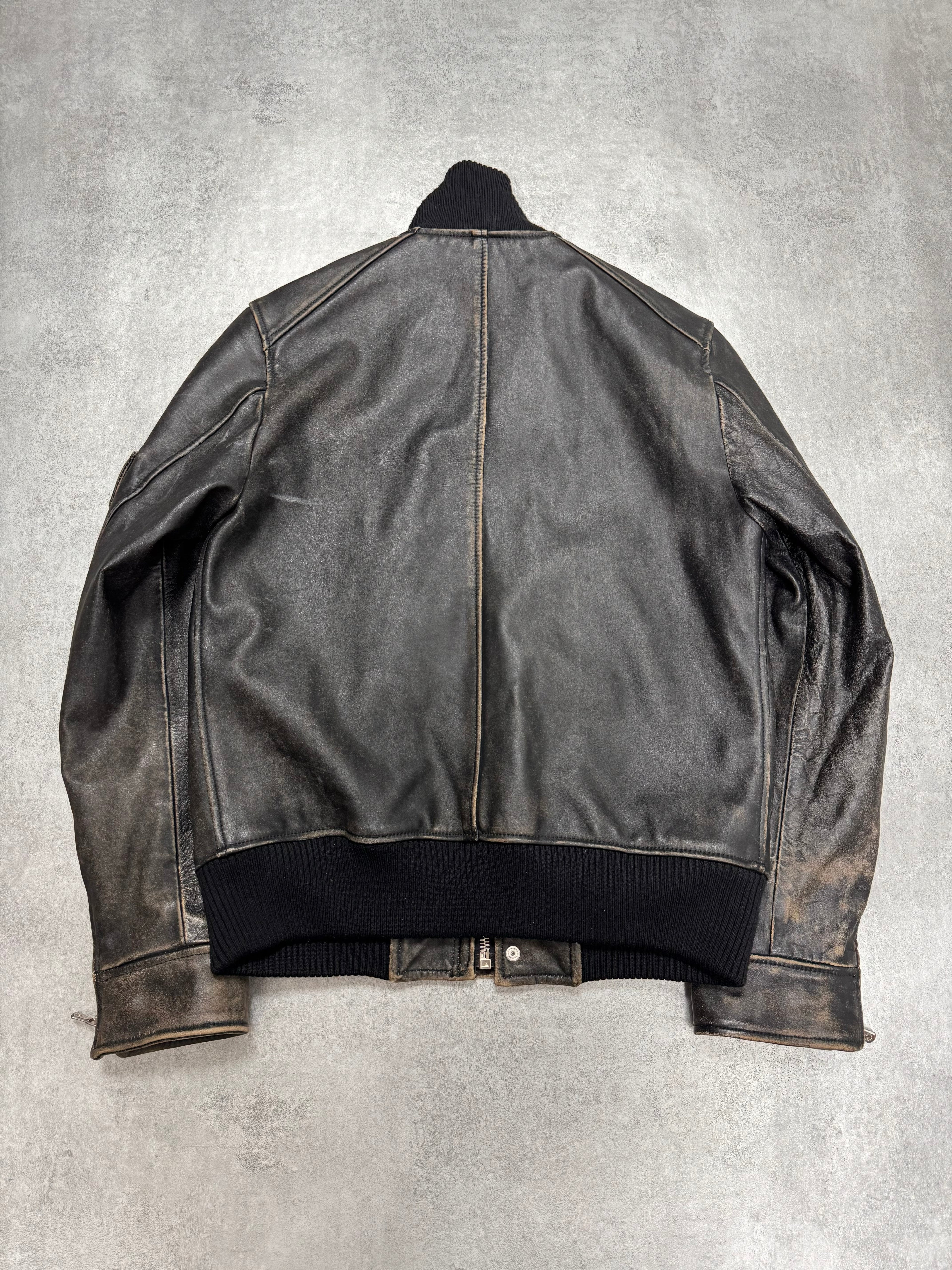 AW2003 Dolce & Gabbana Aged Horse Leather Jacket