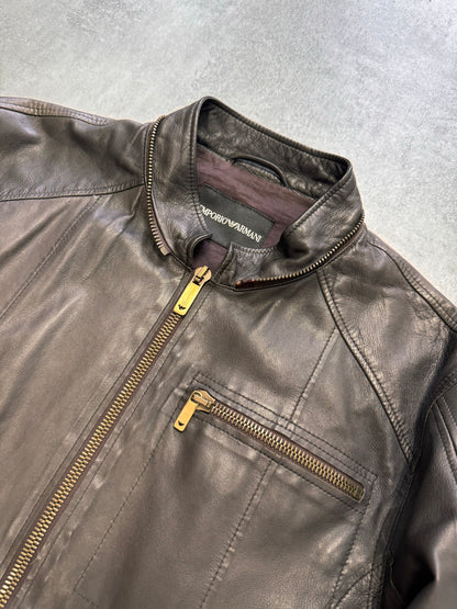 SS2006 Emporio Armani Mission Leather Jacket (M)