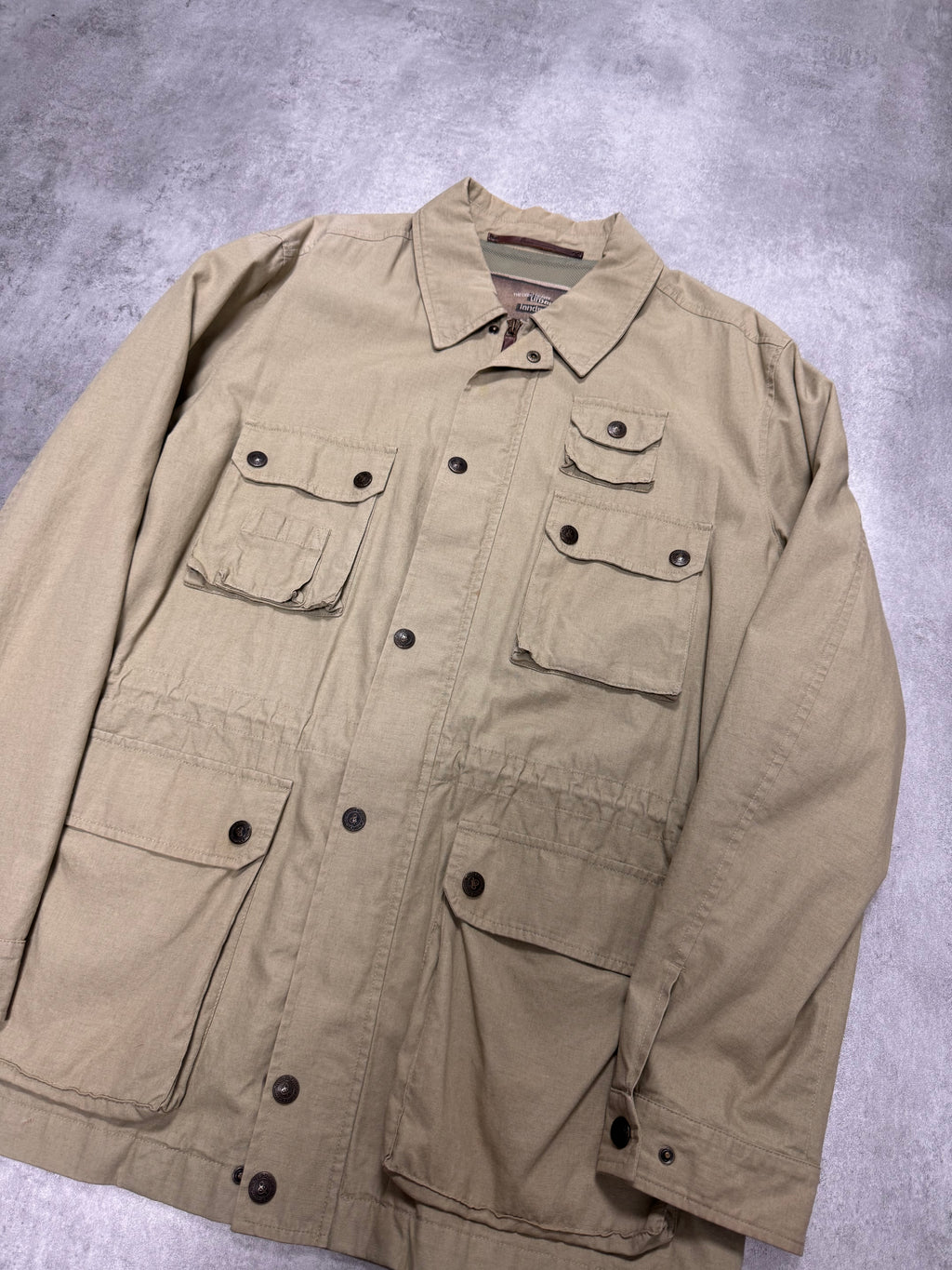 2000s Dolce & Gabbana Buttoned Multi-Pocket Beige Jacket